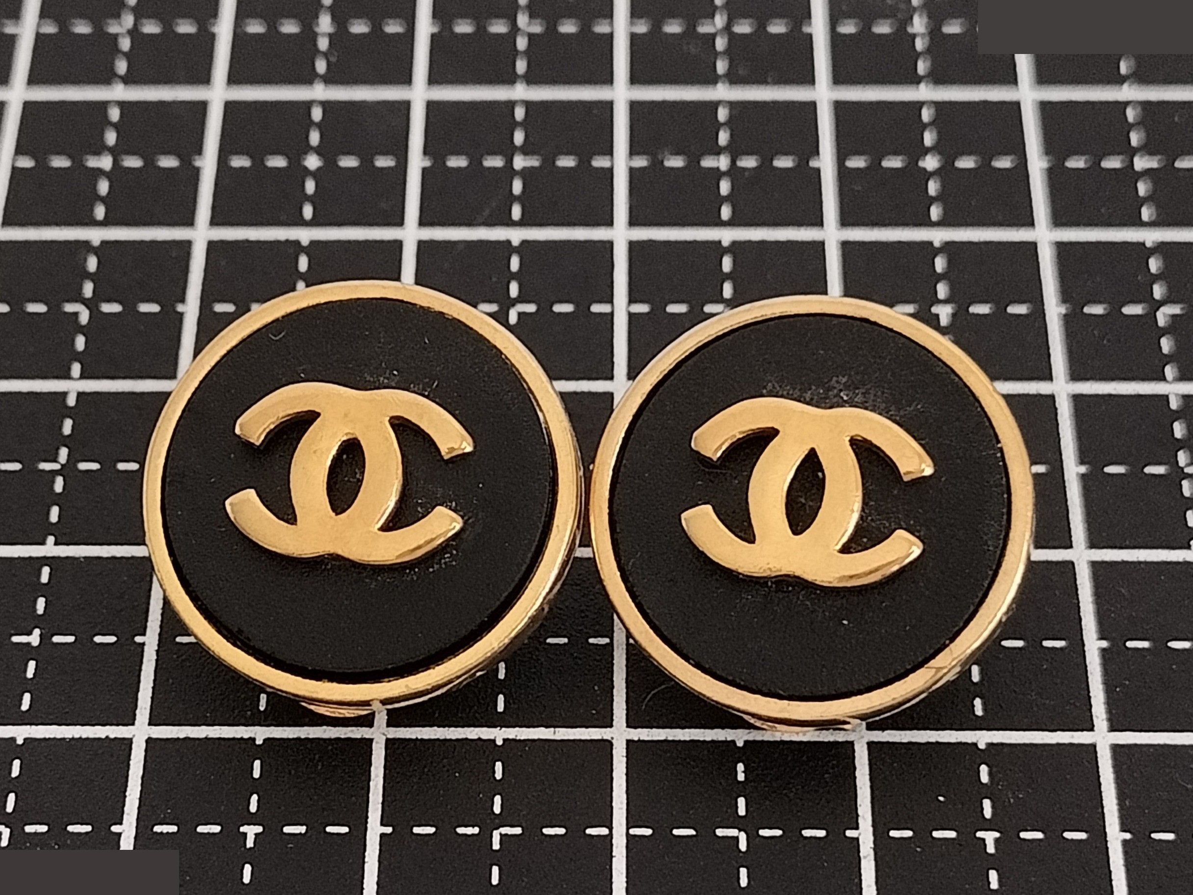 Coco black gold earrings — view 9