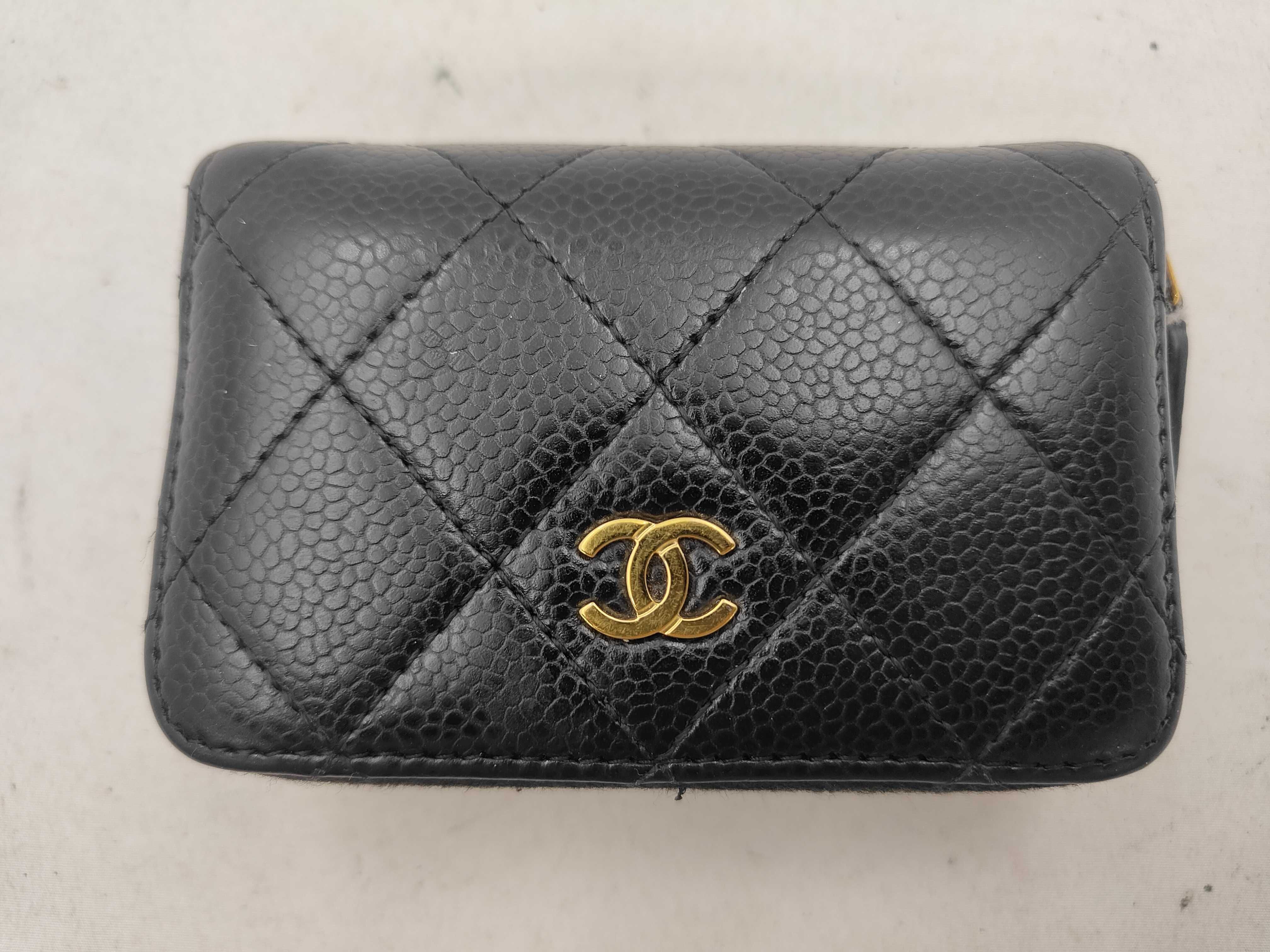 Caviar Skin Black Coin Case