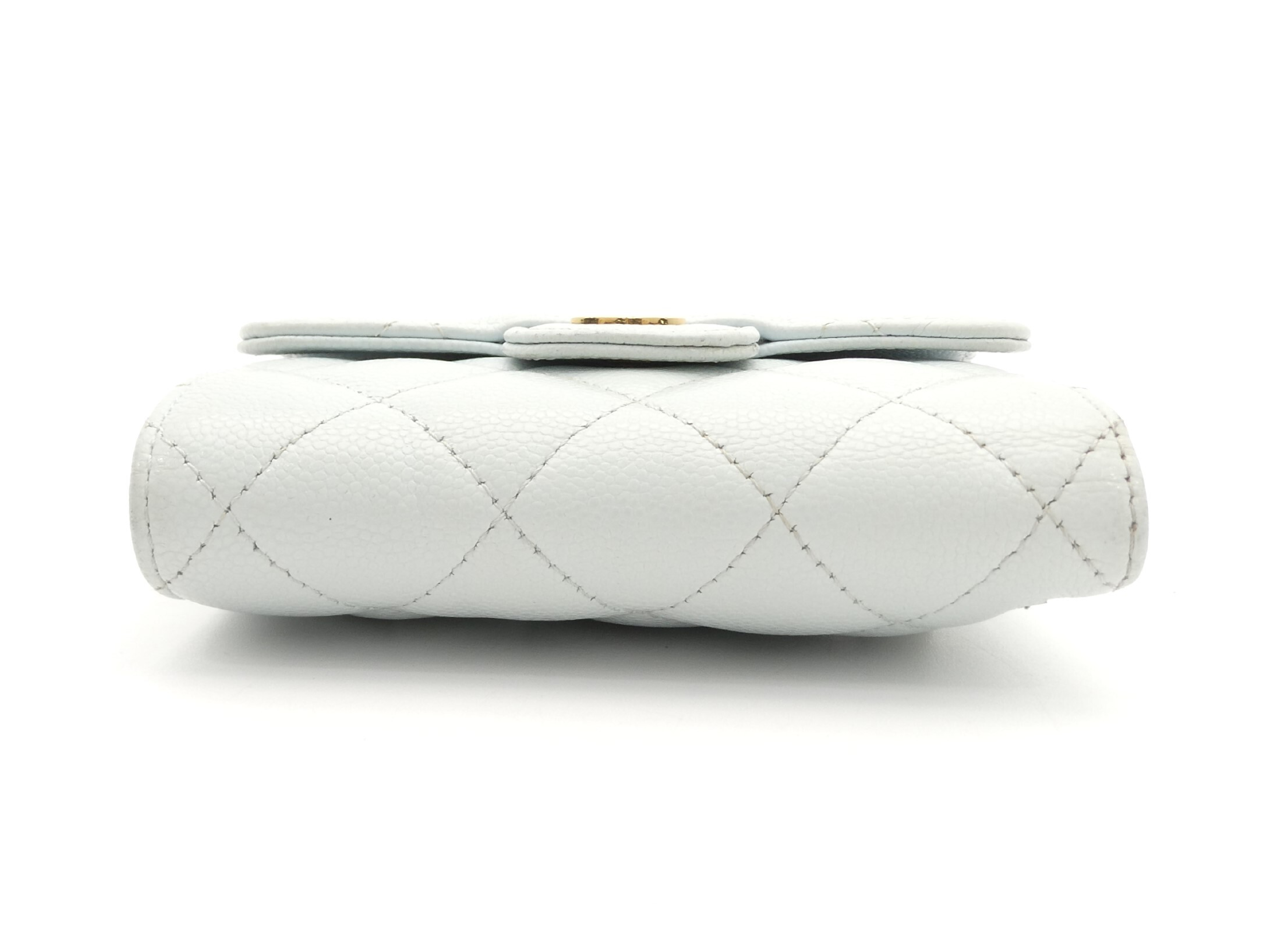 Matelassé Caviar Skin Coco Mark Tri-fold Wallet — view 5