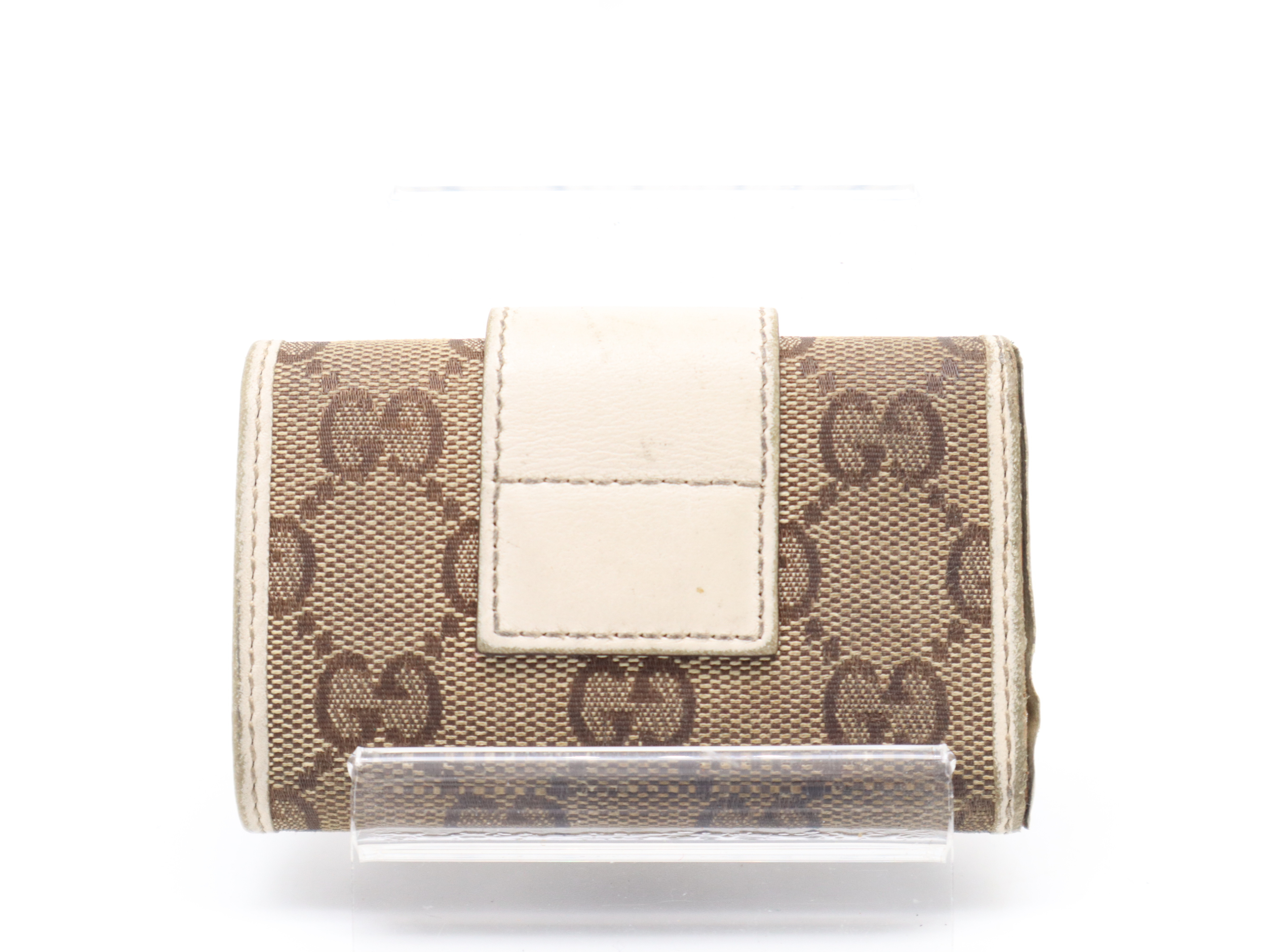 20355 Canvas x Leather GG Canvas Lovely Heart Key Case Beige Gold Hardware with Box Key Case/Keychain — view 2