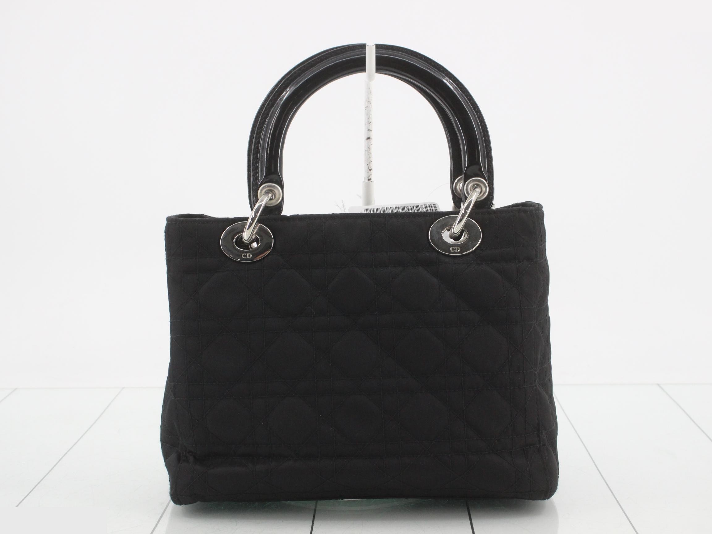 Cannage Lady Dior Nylon Handbag — view 2