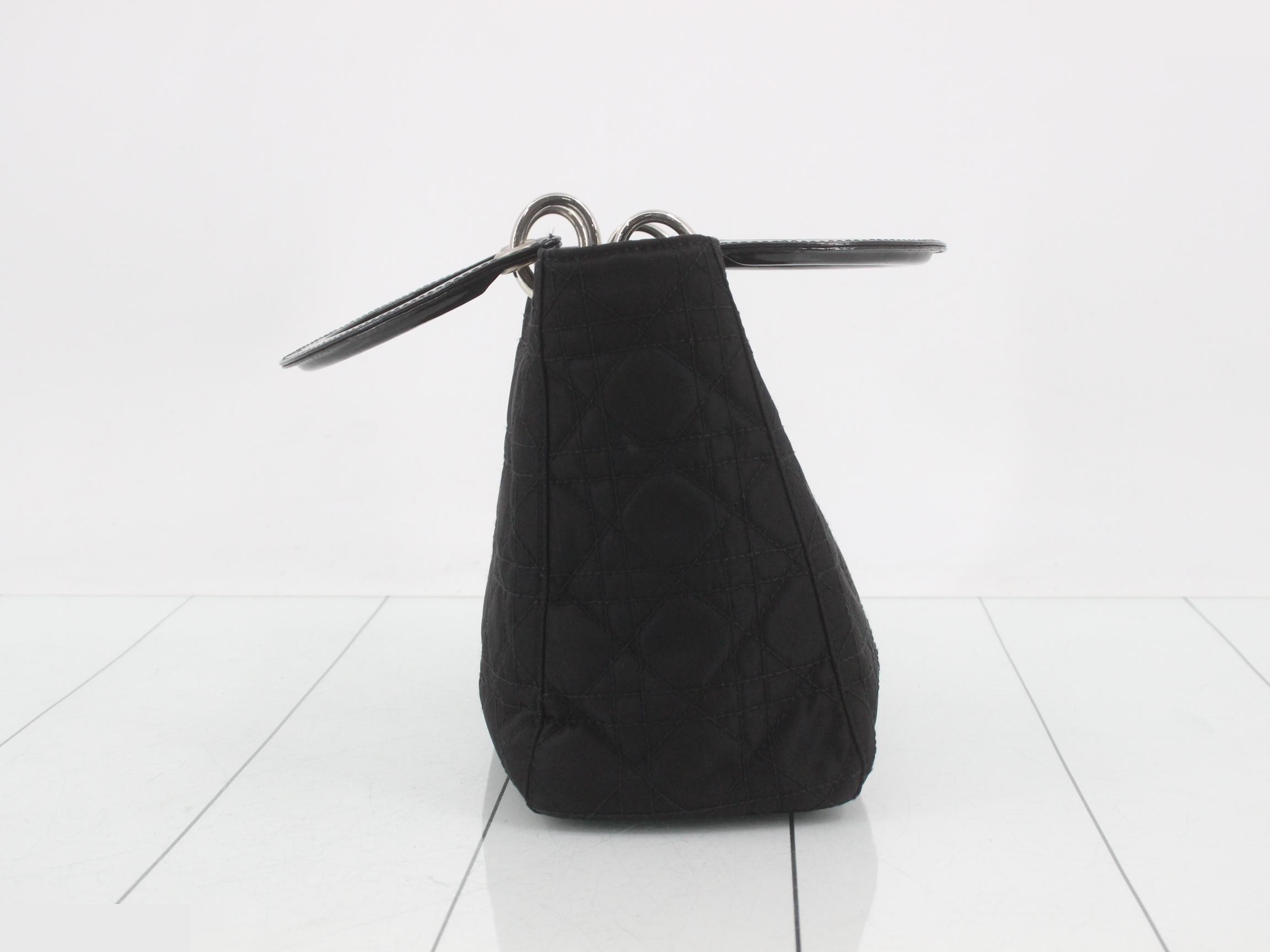 Cannage Lady Dior Nylon Handbag — view 4