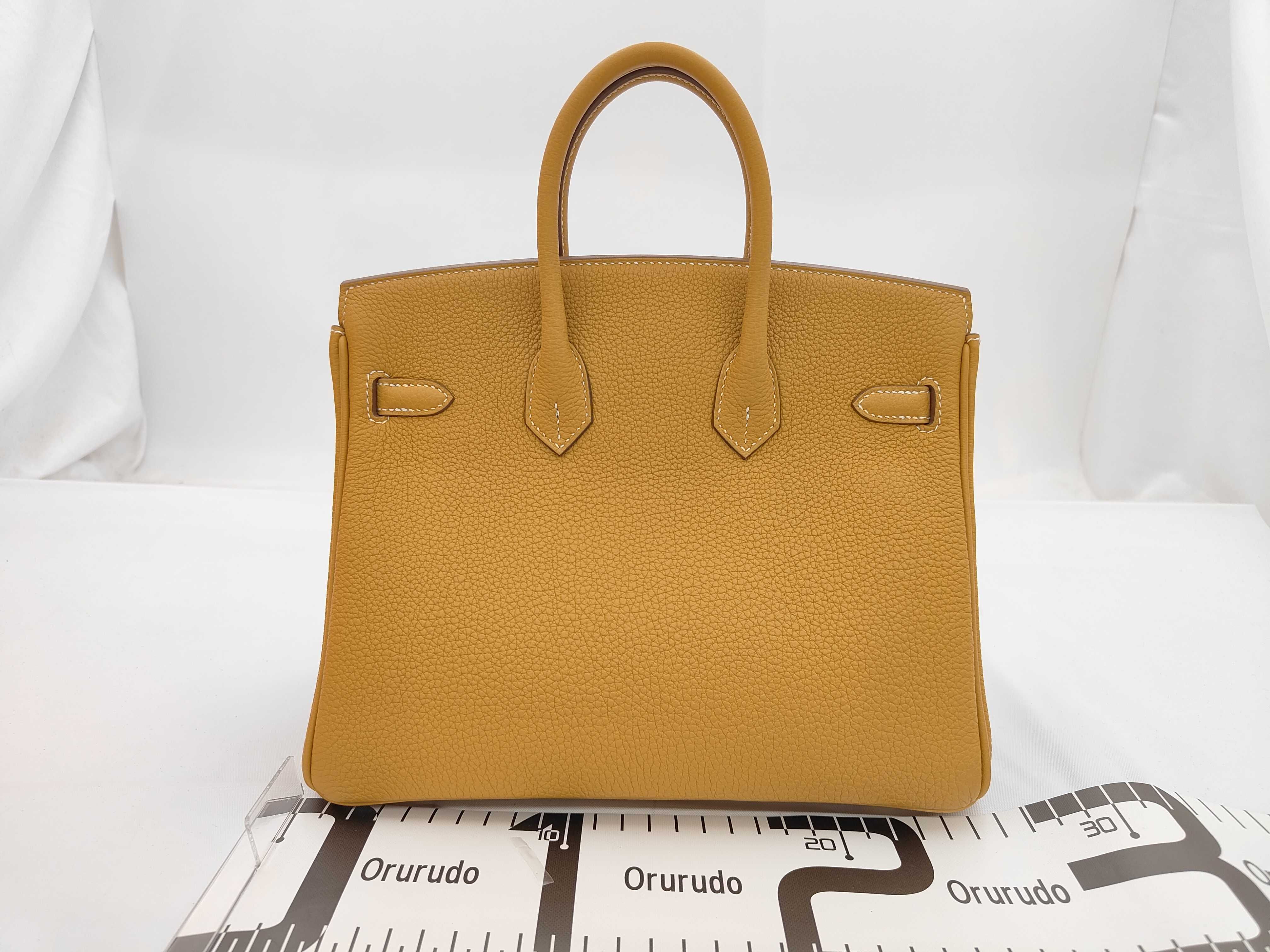 Birkin 25 Natural Sable Togo Leather Handbag with Gold Hardware (K Stamp) — view 2