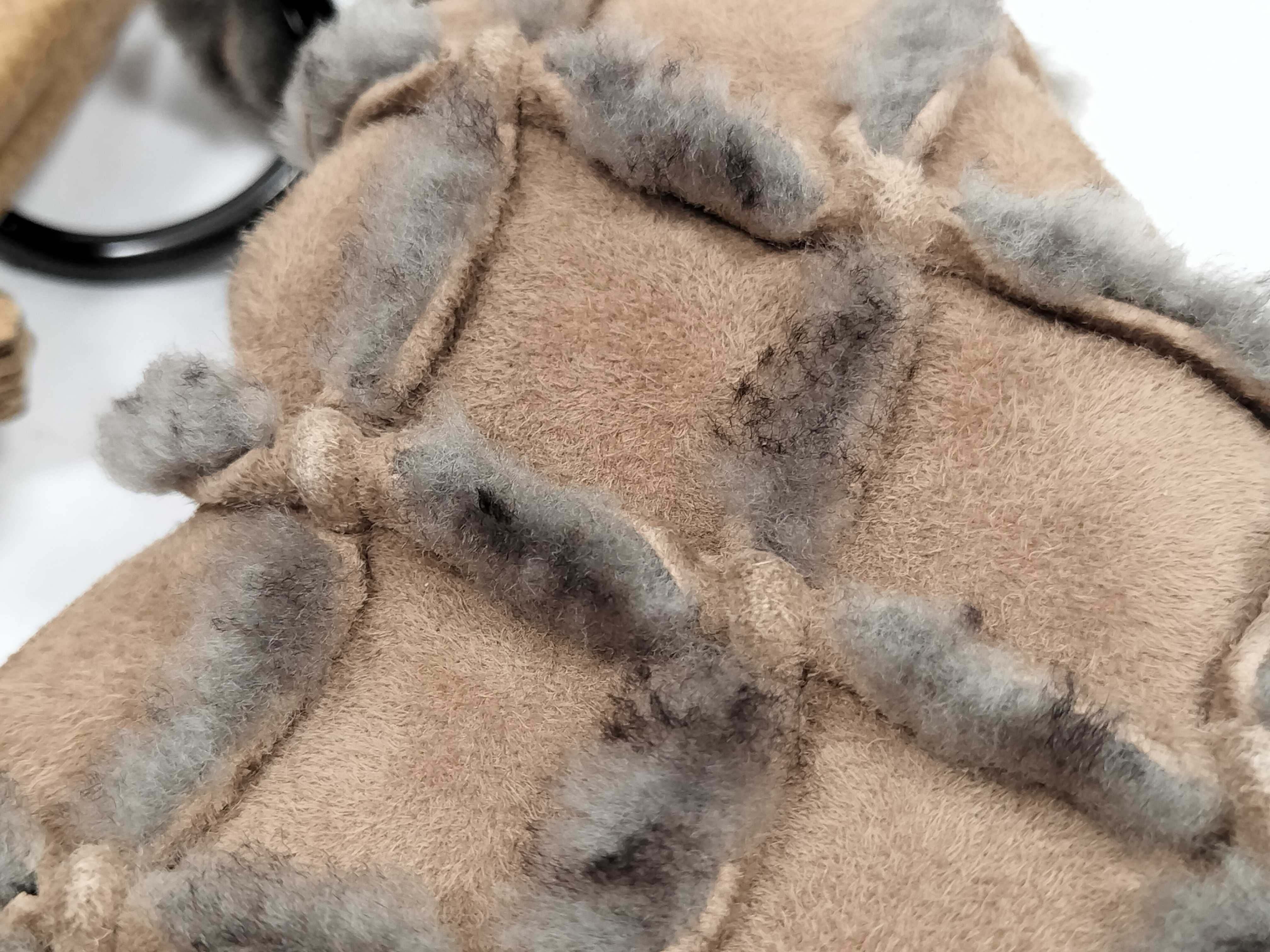 Shearling Semi-Shoulder Bag, Beige Shoulder Bag — view 11