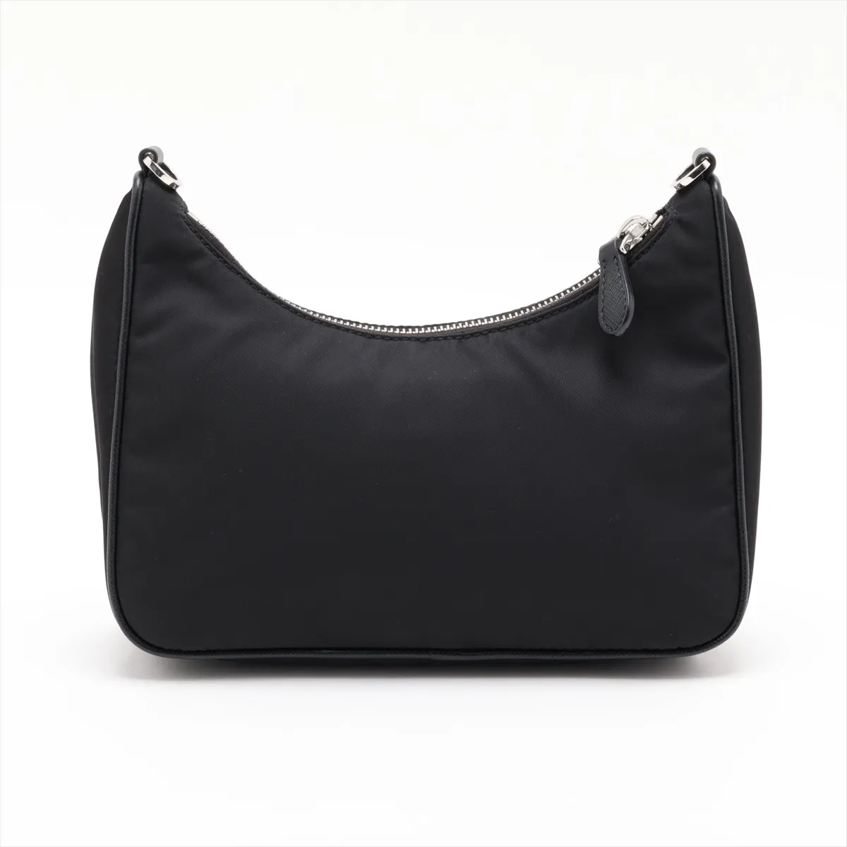 Tessuto Nylon x Leather Shoulder Bag, Black — view 2