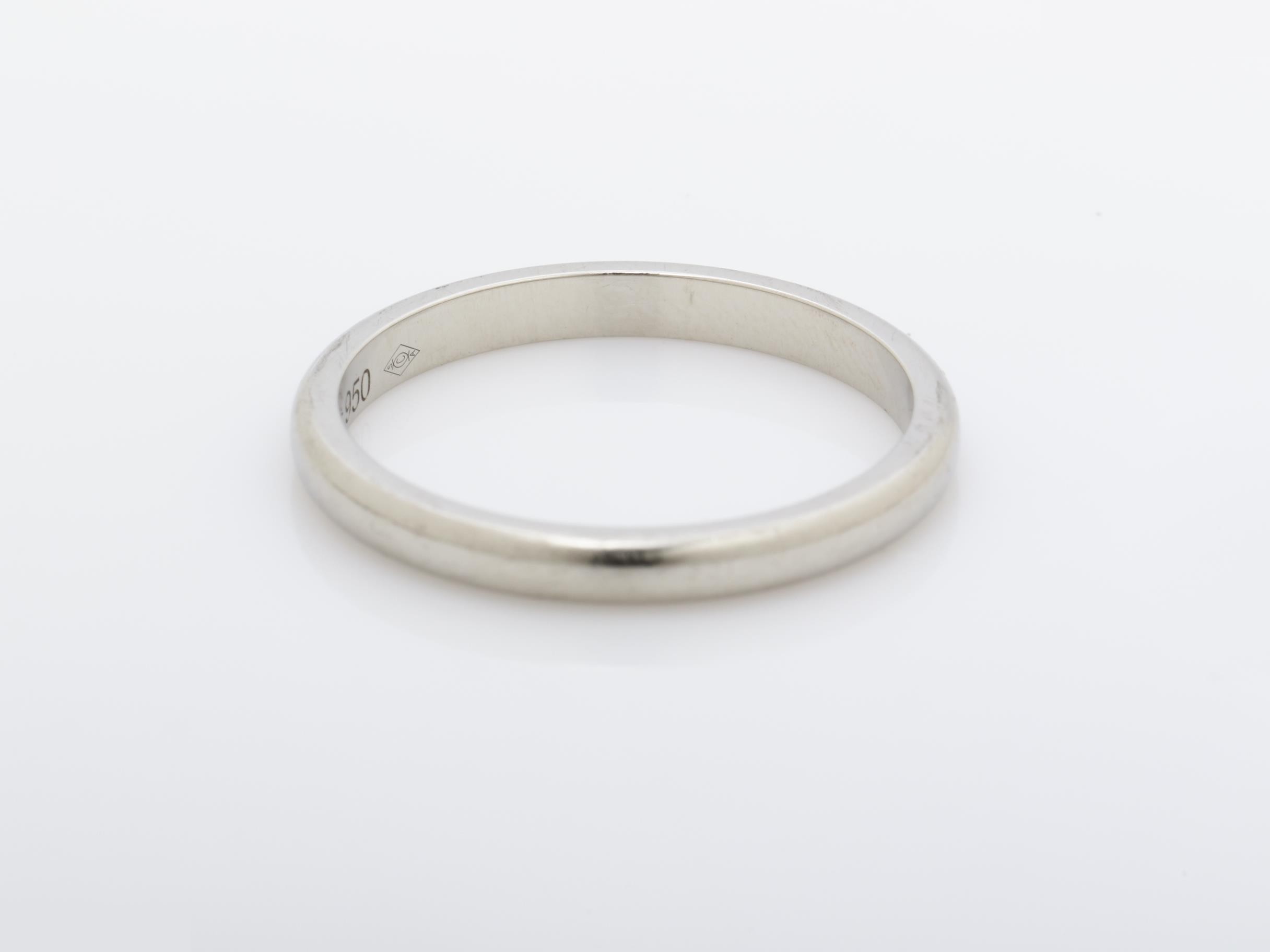PT950 wedding ring size 47 2.3g — view 2