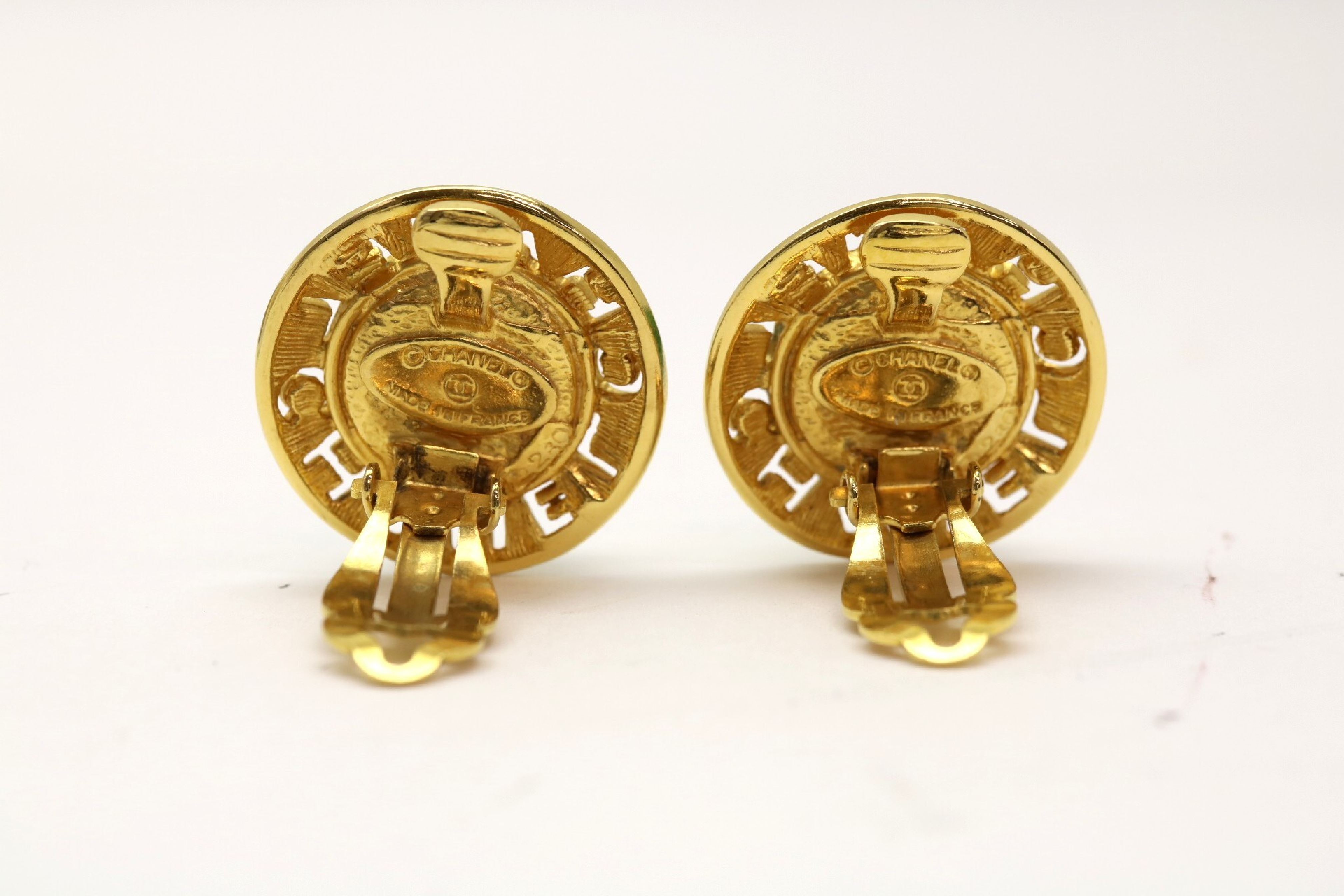 Logo Colored Stone Earrings — view 3