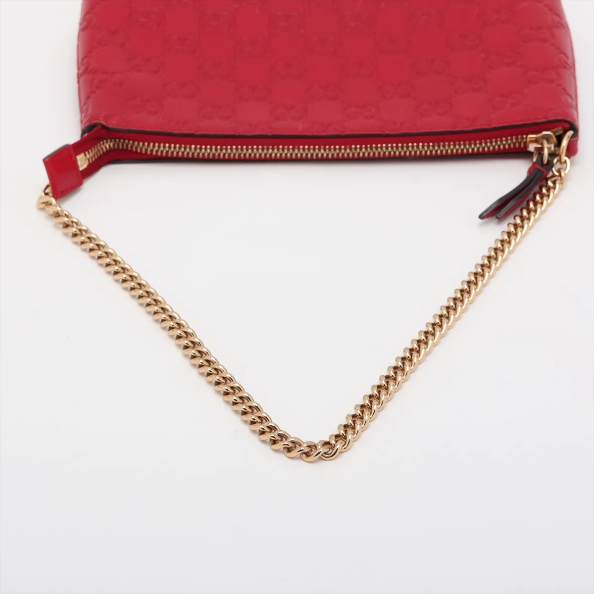 Guccissima Leather Chain Wallet Red 428449 — view 5