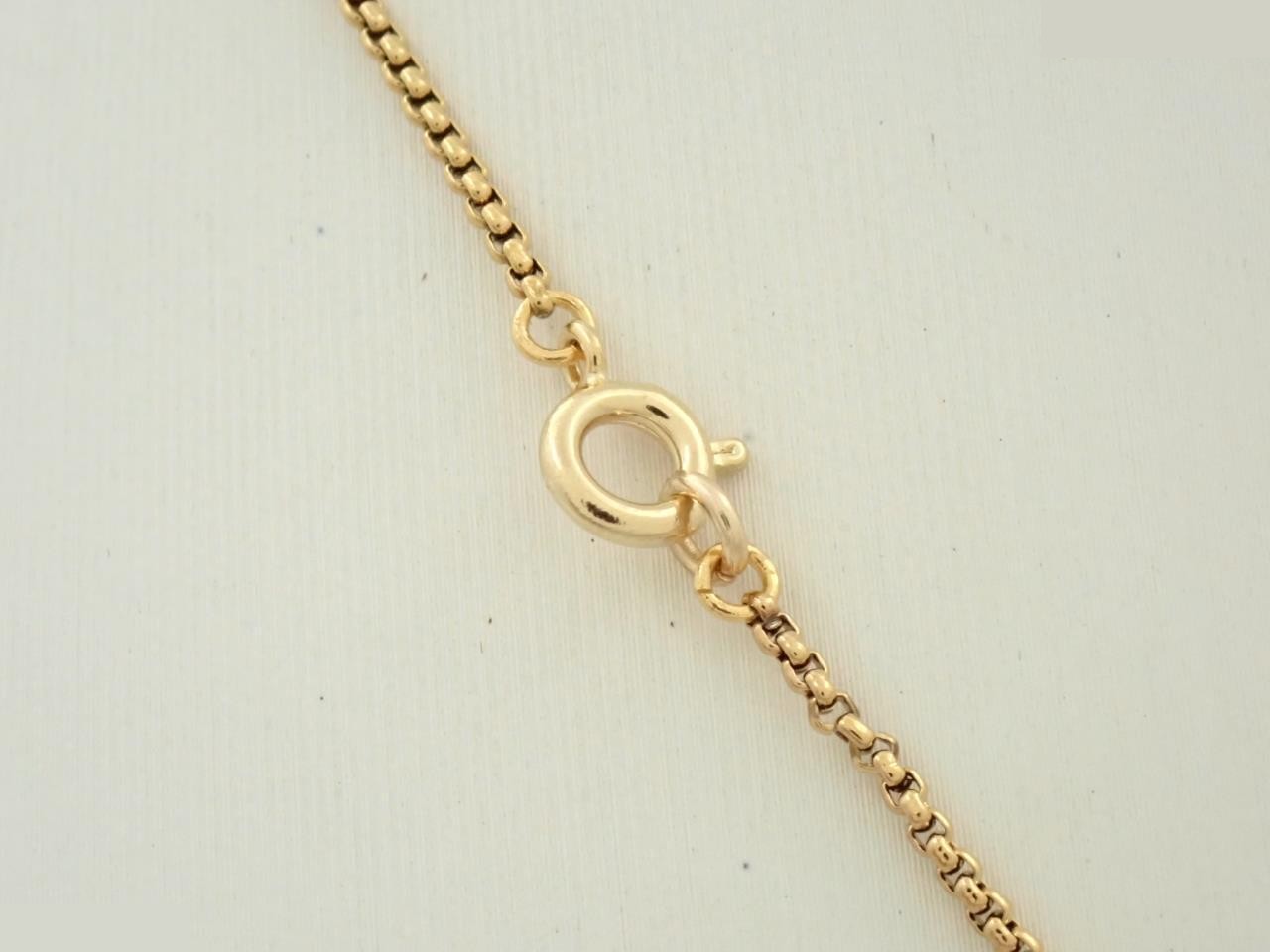 Coco Mark Necklace, White, GP — view 2
