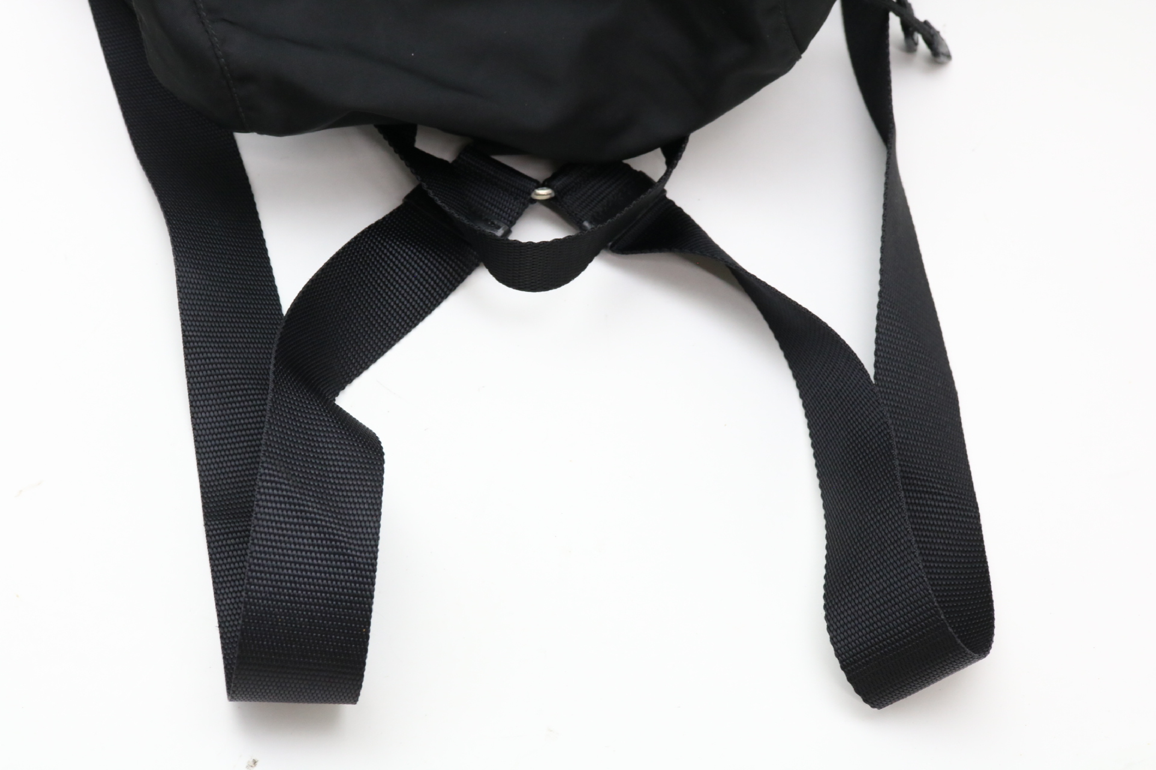 Triangle Logo Nylon Leather Backpack — view 7