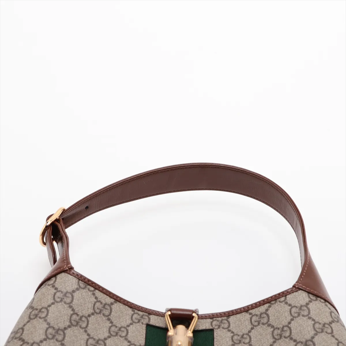 GG Supreme Jackie 1961 636706 PVC x Leather 2-Way Shoulder Bag Beige x Brown — view 6