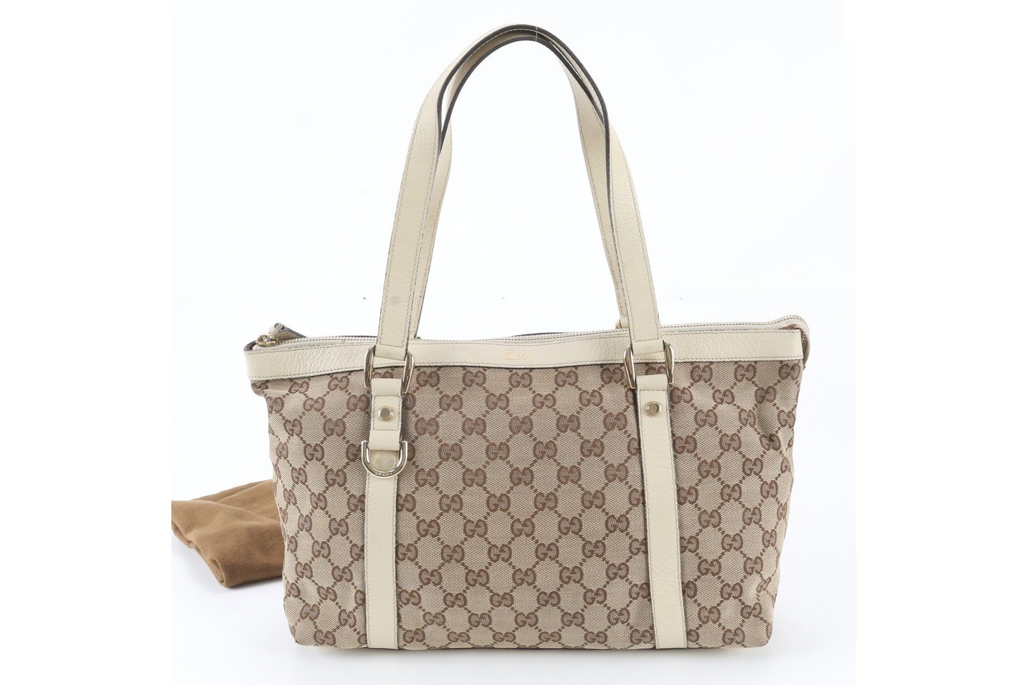 GG Canvas Abbey 141470 Leather Tote Bag