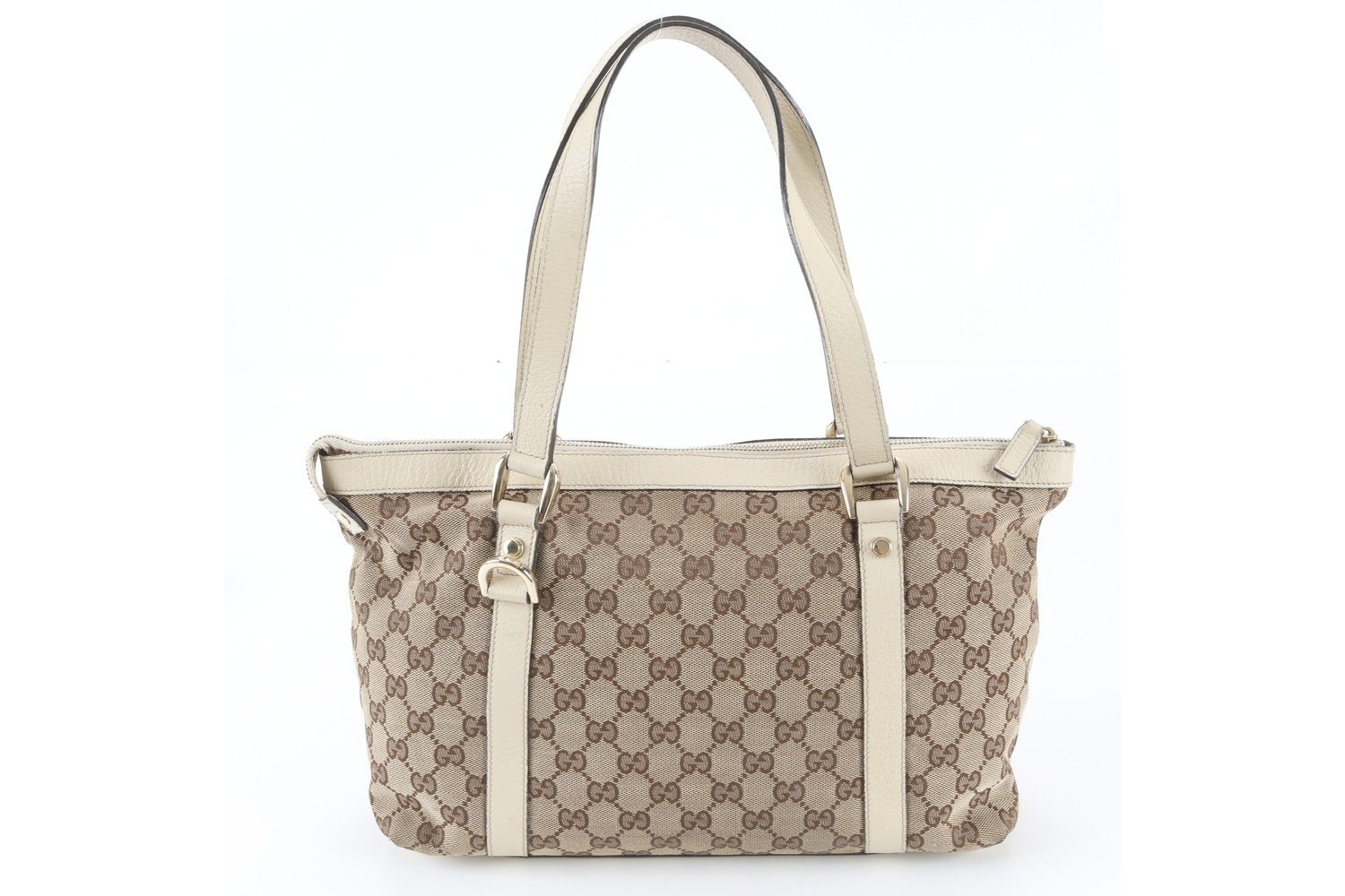 GG Canvas Abbey 141470 Leather Tote Bag — view 3