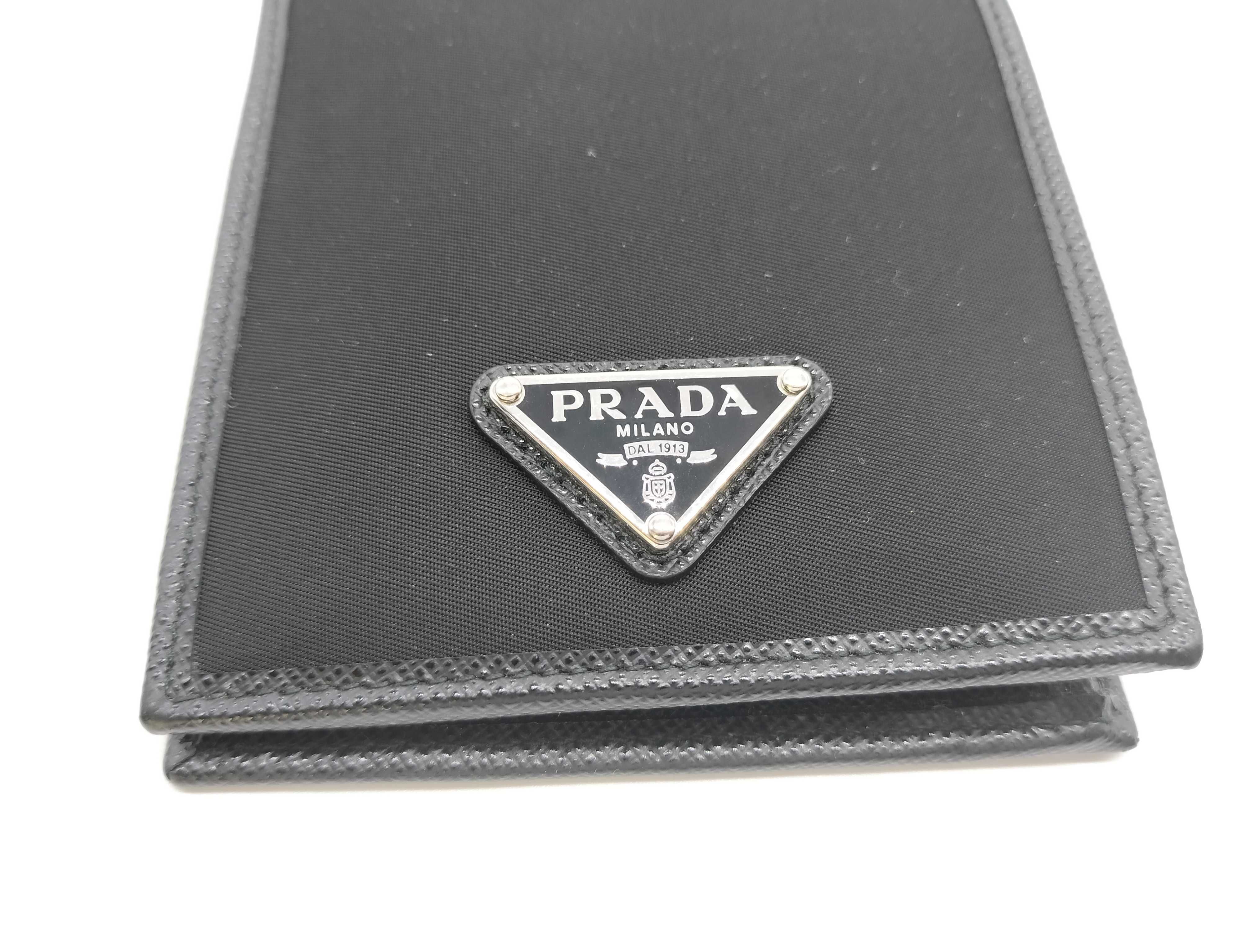 Nylon x Leather Bi-fold Wallet 2M0738 — view 15