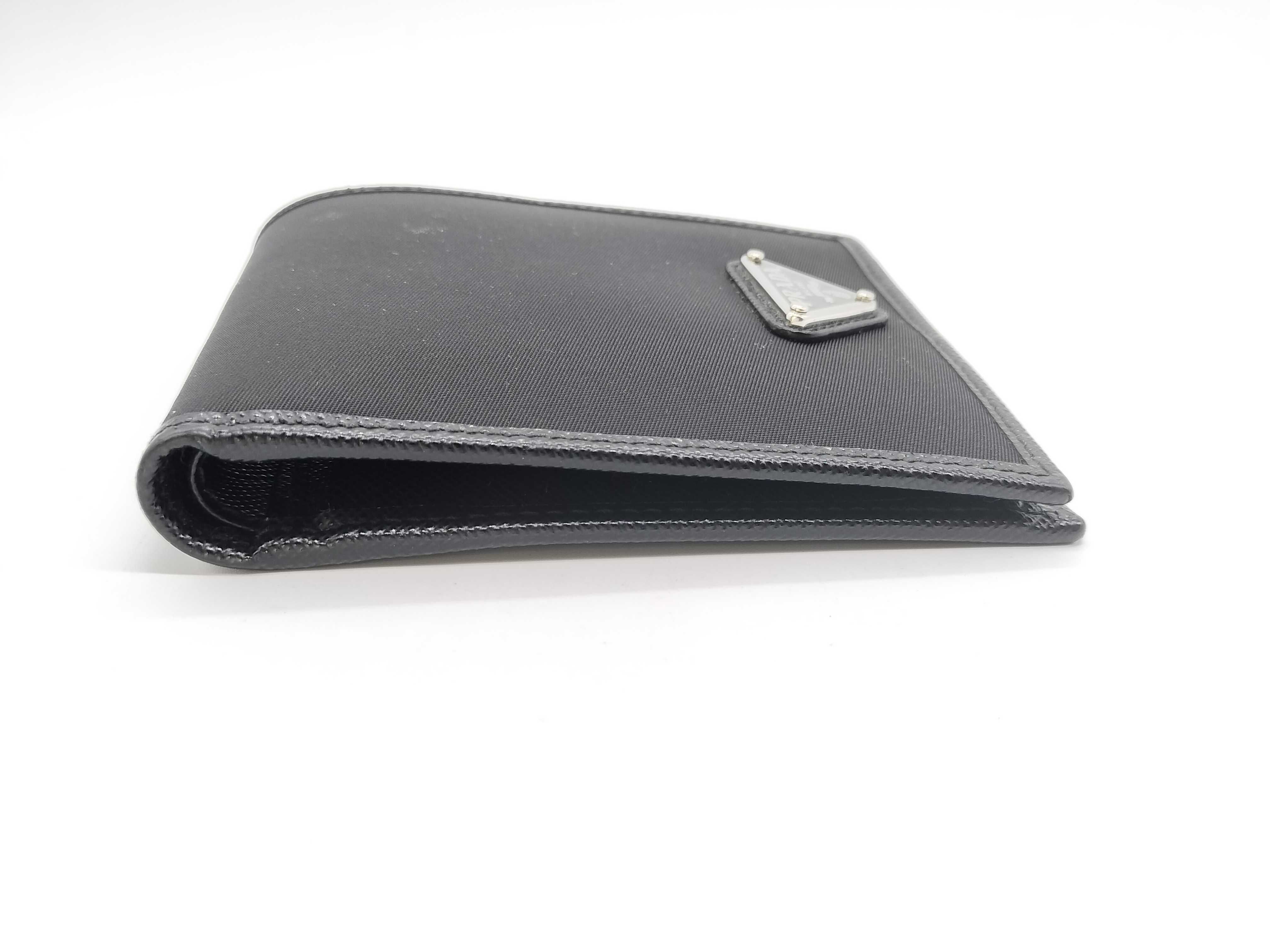 Nylon x Leather Bi-fold Wallet 2M0738 — view 3
