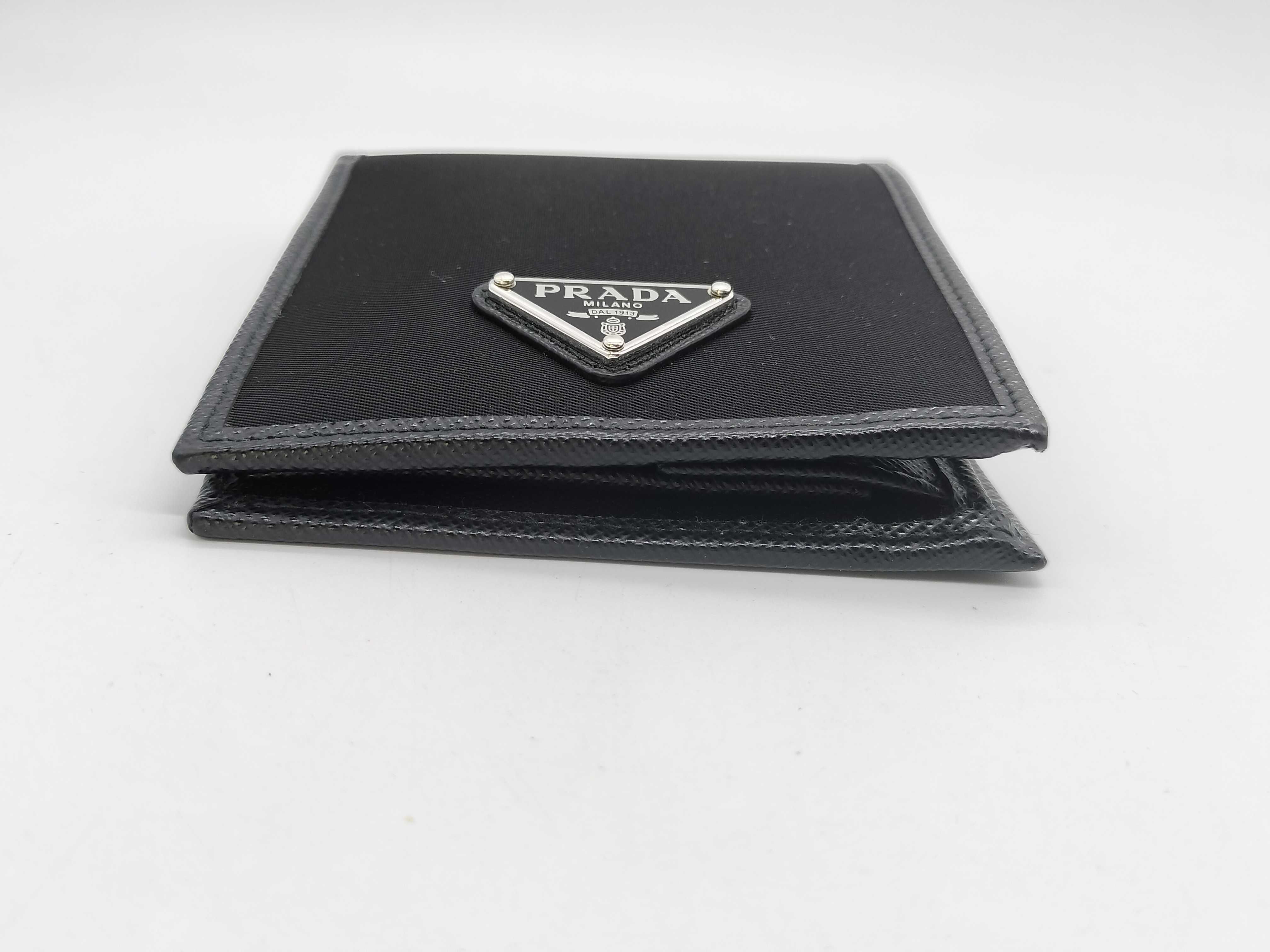 Nylon x Leather Bi-fold Wallet 2M0738 — view 6