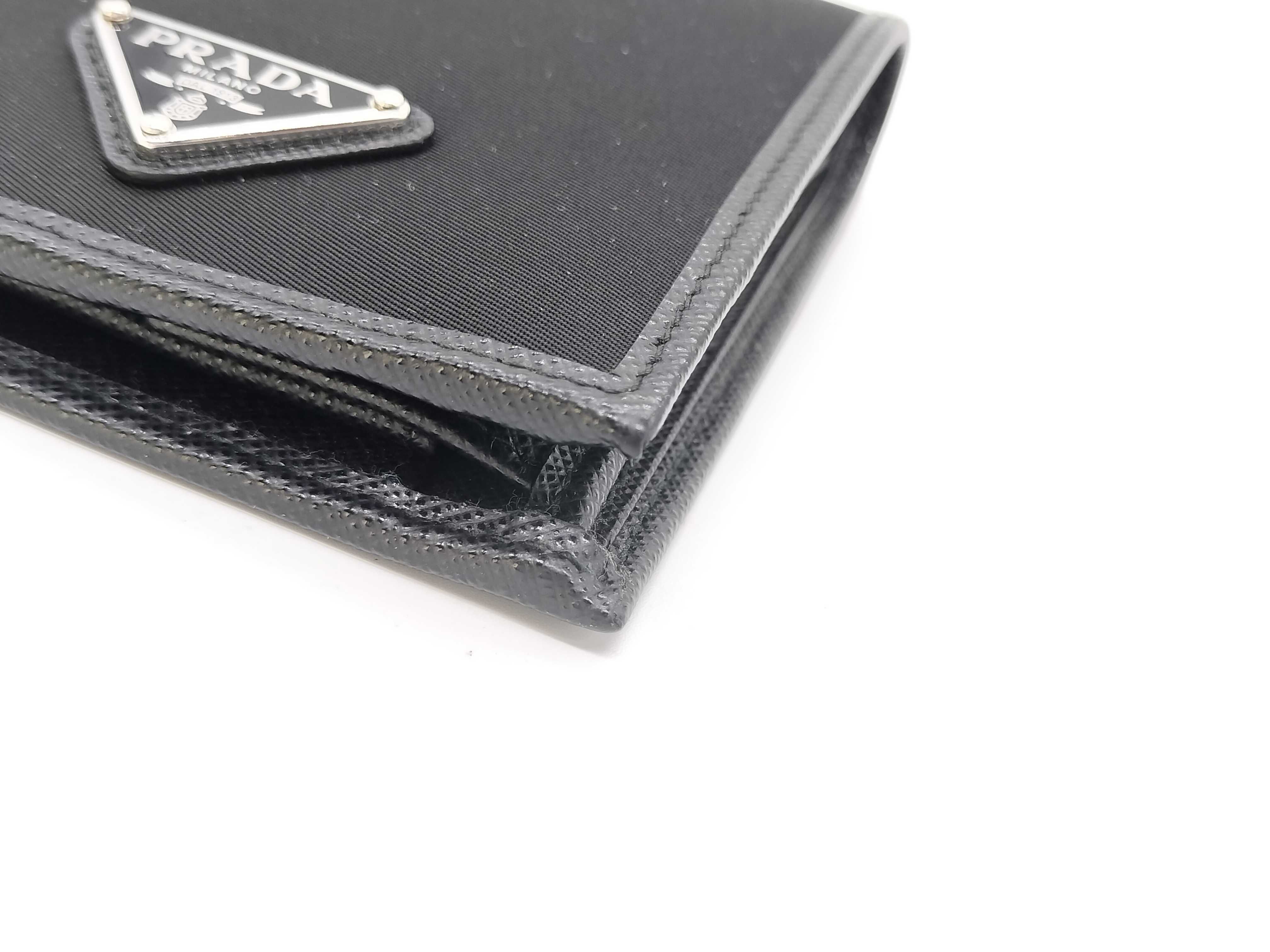 Nylon x Leather Bi-fold Wallet 2M0738 — view 7