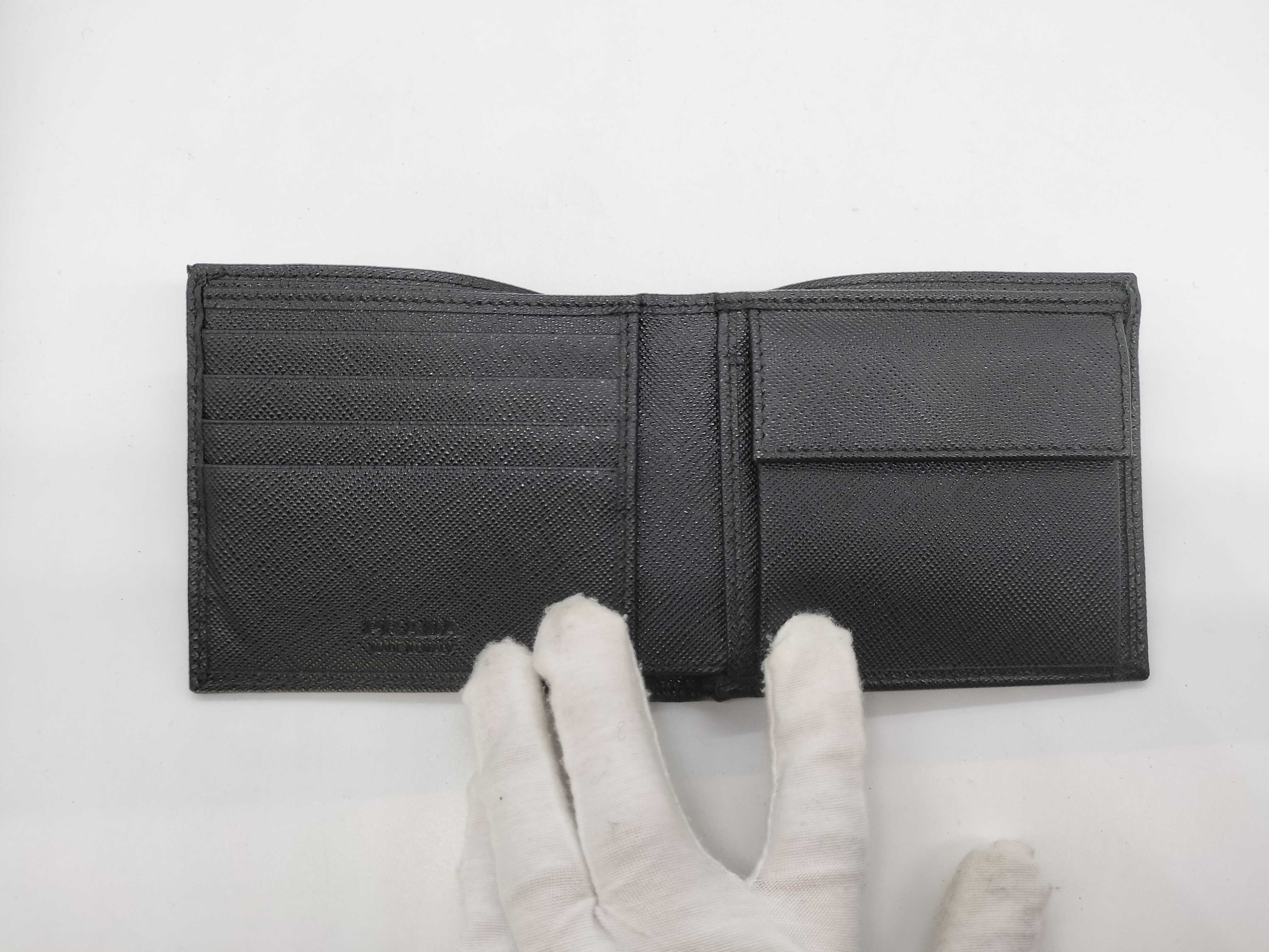 Nylon x Leather Bi-fold Wallet 2M0738 — view 8