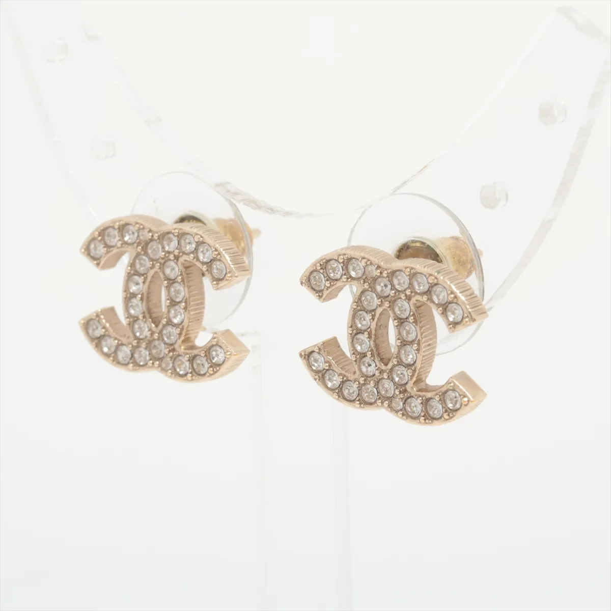 Cocomark B26V Earrings (for both ears) GP x Rhinestone Gold — view 3