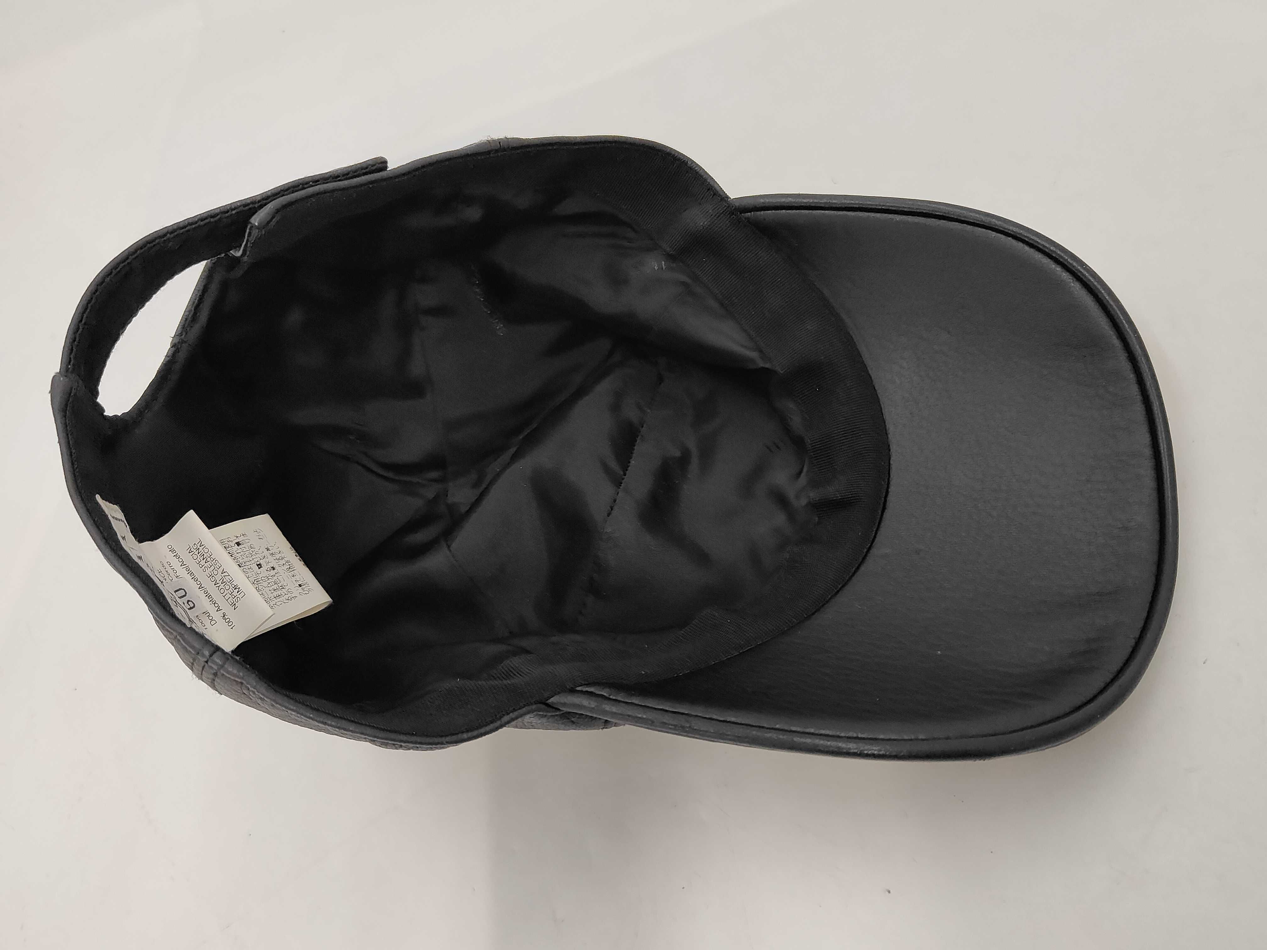 leather cap with H logo, size 60, grained deerskin, black. Other accessories. — view 7