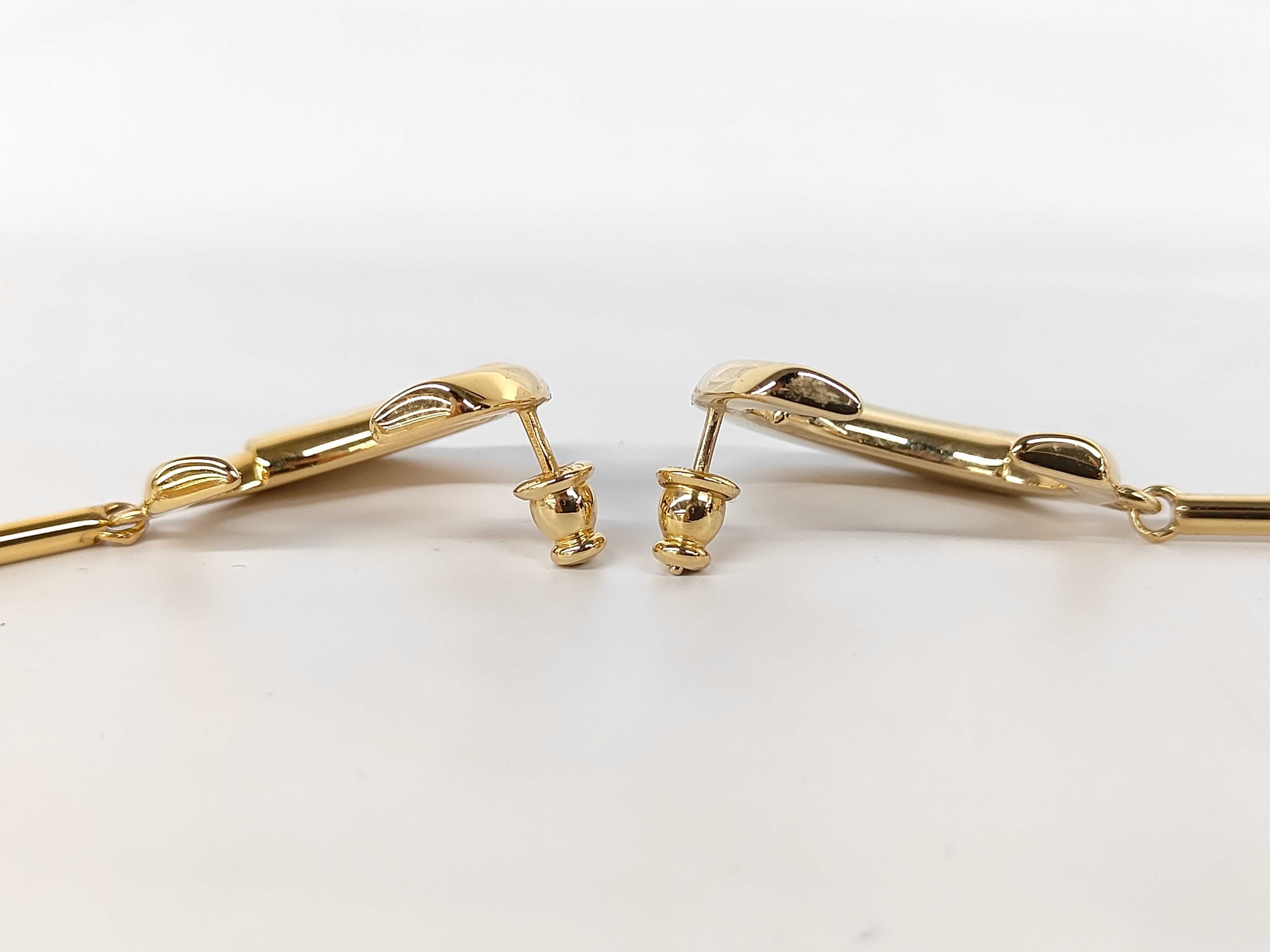 Darcy Baroque Pearl Logo Gold Earrings — view 3