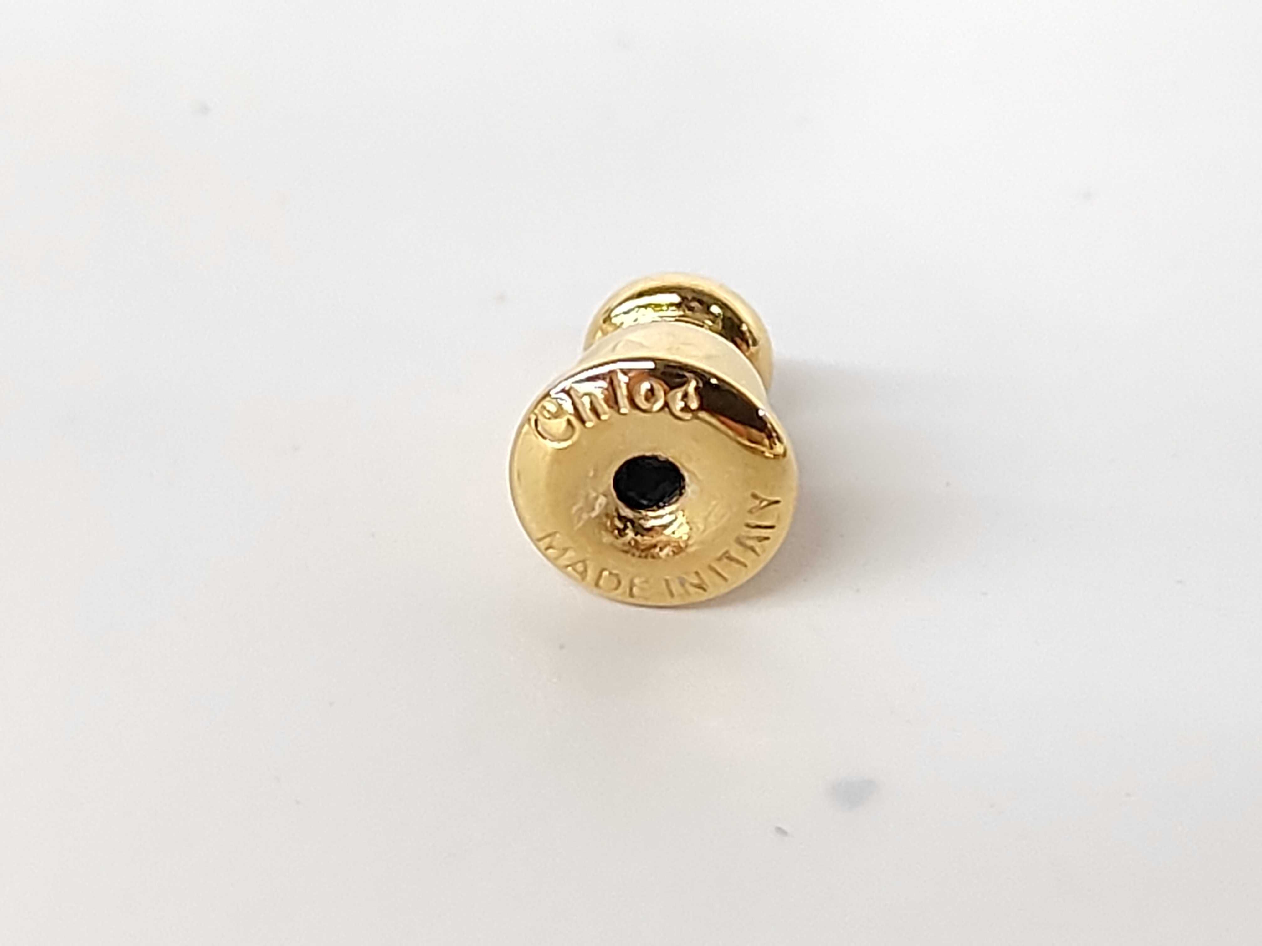Darcy Baroque Pearl Logo Gold Earrings — view 6