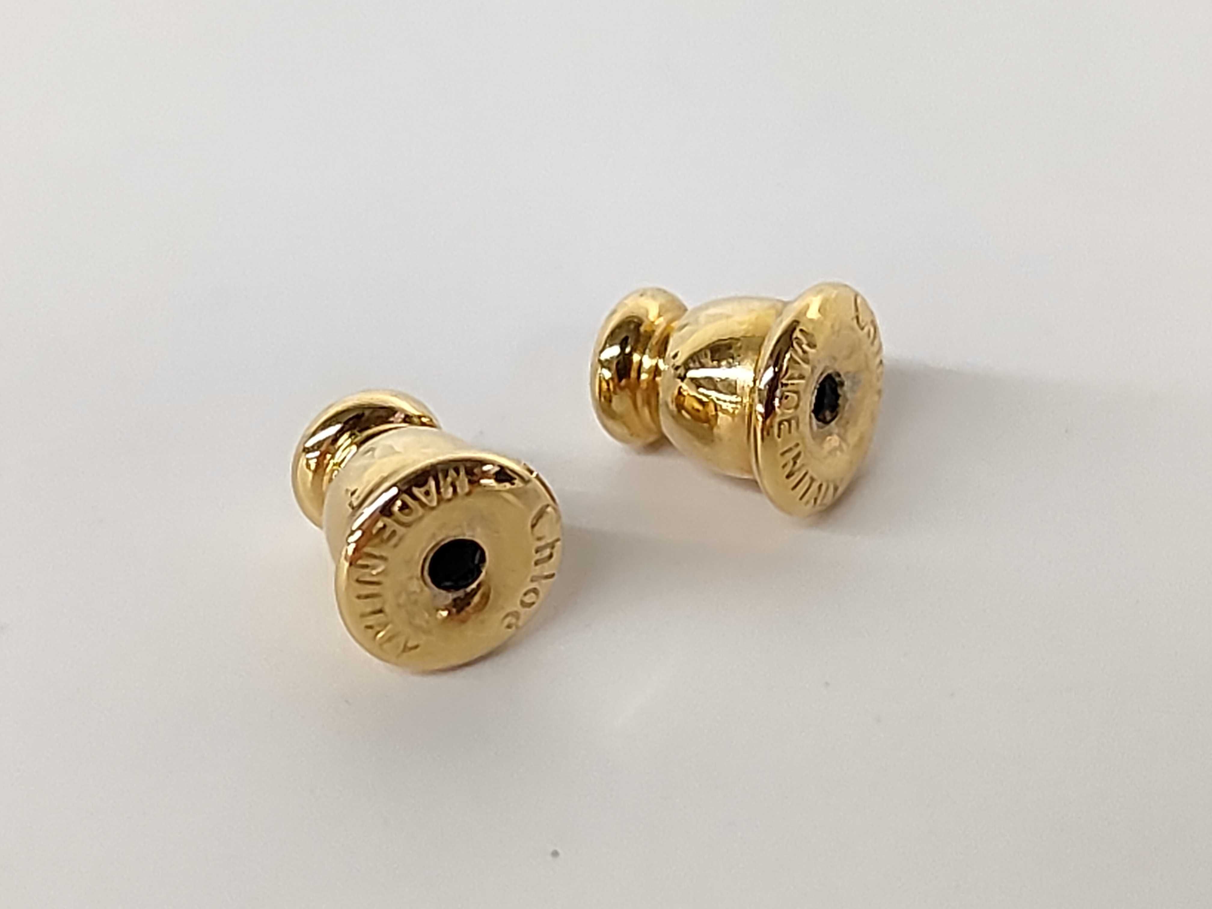 Darcy Baroque Pearl Logo Gold Earrings — view 8
