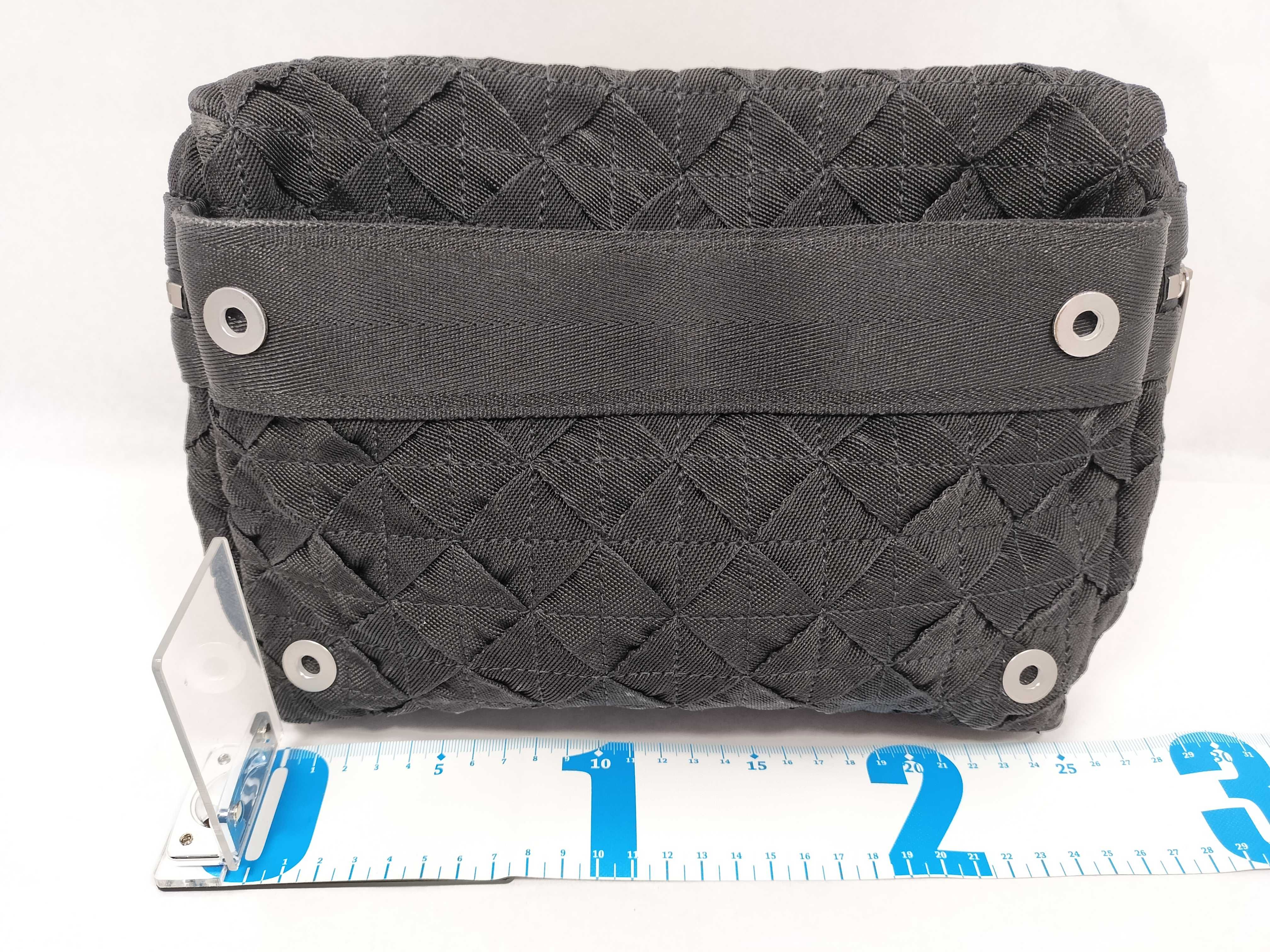 Intrecciato Light Webbing Clutch Bag Black — view 2