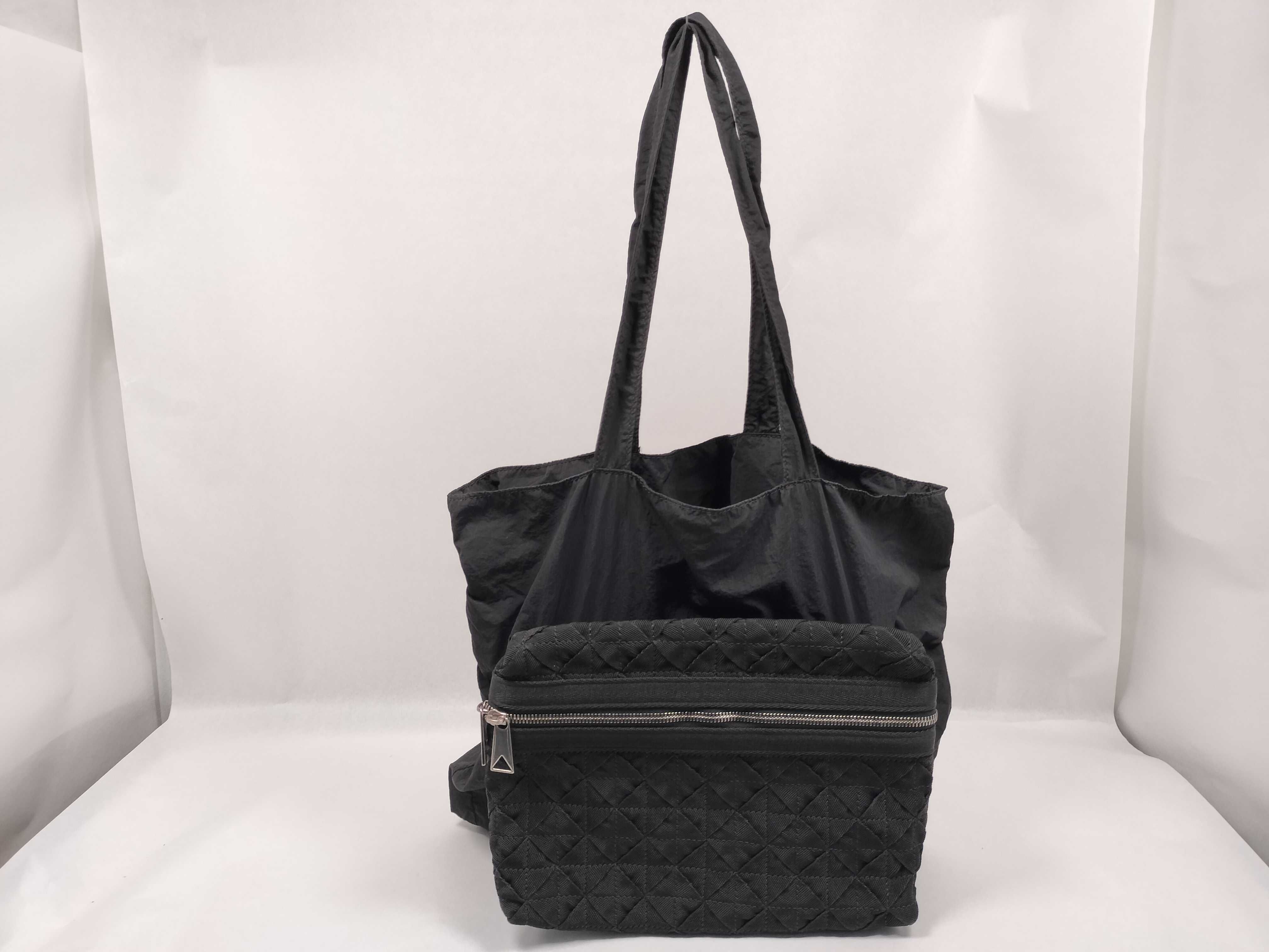 Intrecciato Light Webbing Clutch Bag Black — view 11