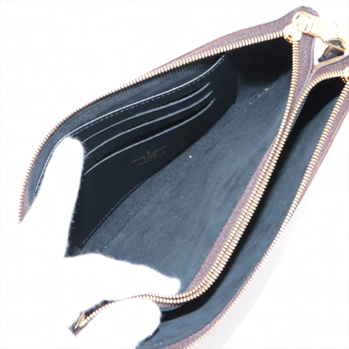 Giant Monogram Reverse Pochette Double Zip M69203 Brown (RFID detected) — view 7