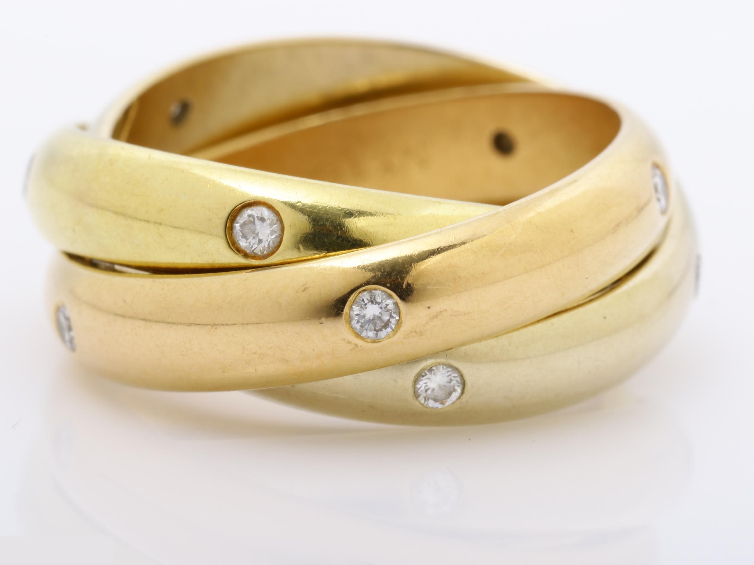 Trinity 15P Diamond Ring, 10.47g, #50 — view 2