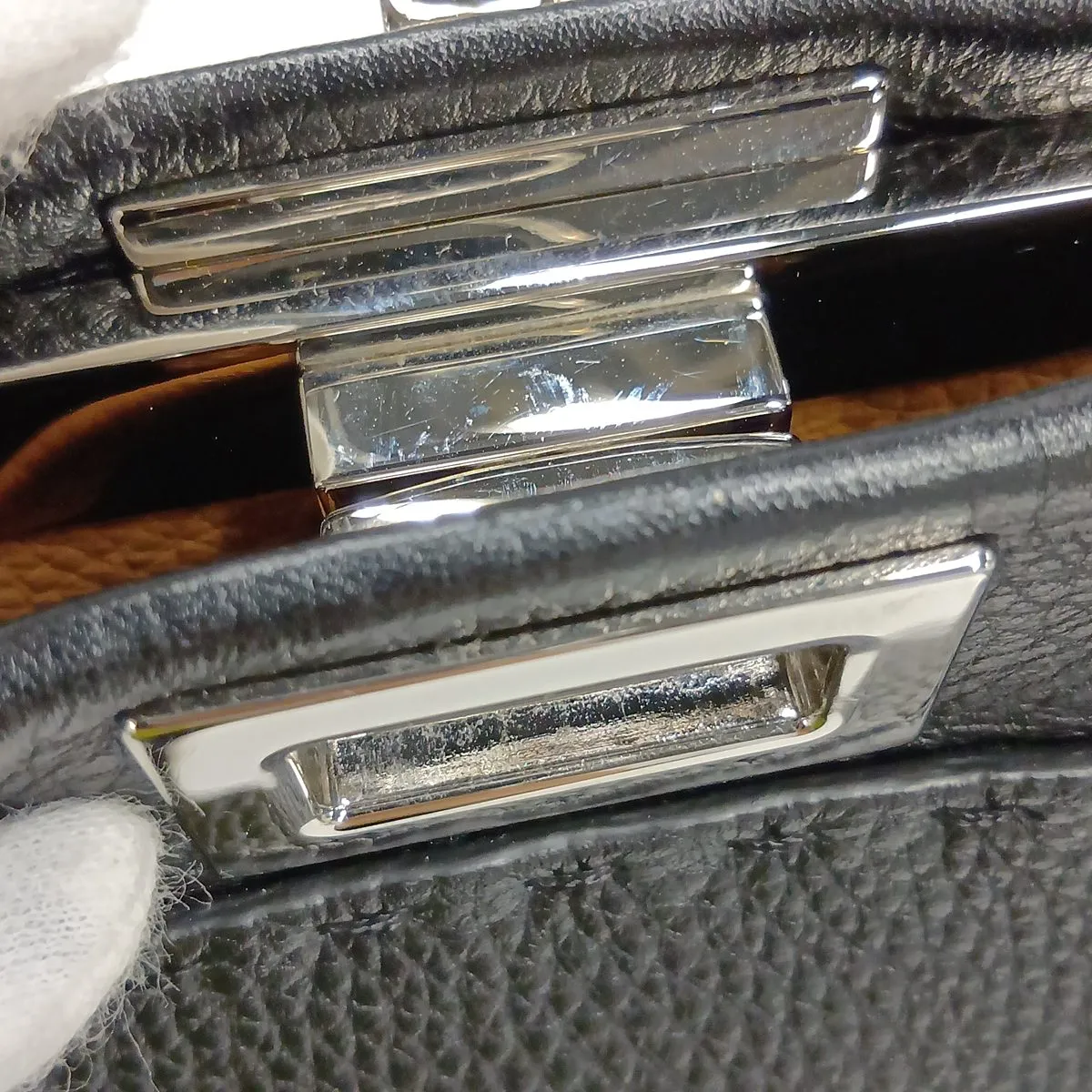 Selleria Mini Peekaboo Leather 2-Way Handbag, Black 8BN244 — view 12