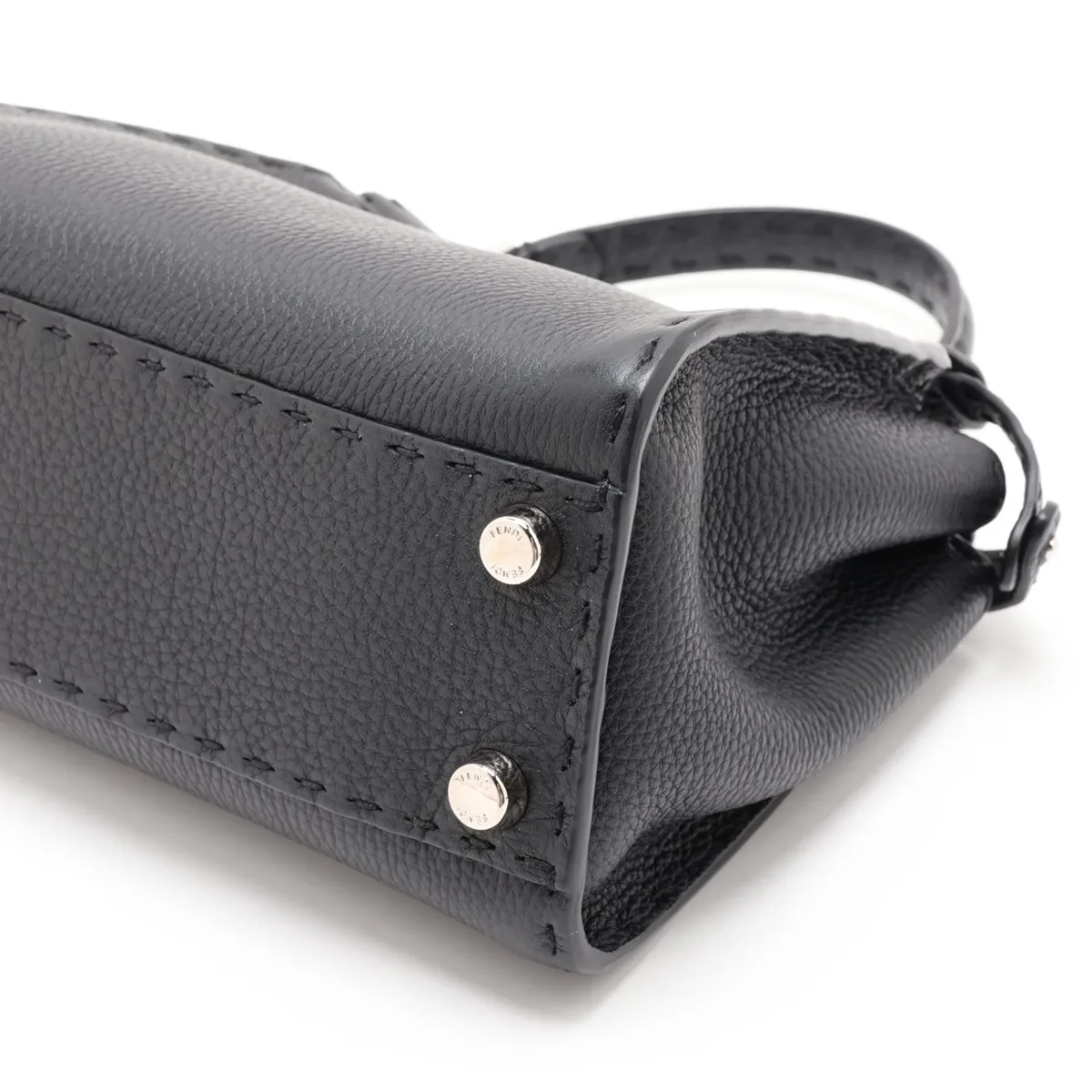 Selleria Mini Peekaboo Leather 2-Way Handbag, Black 8BN244 — view 3