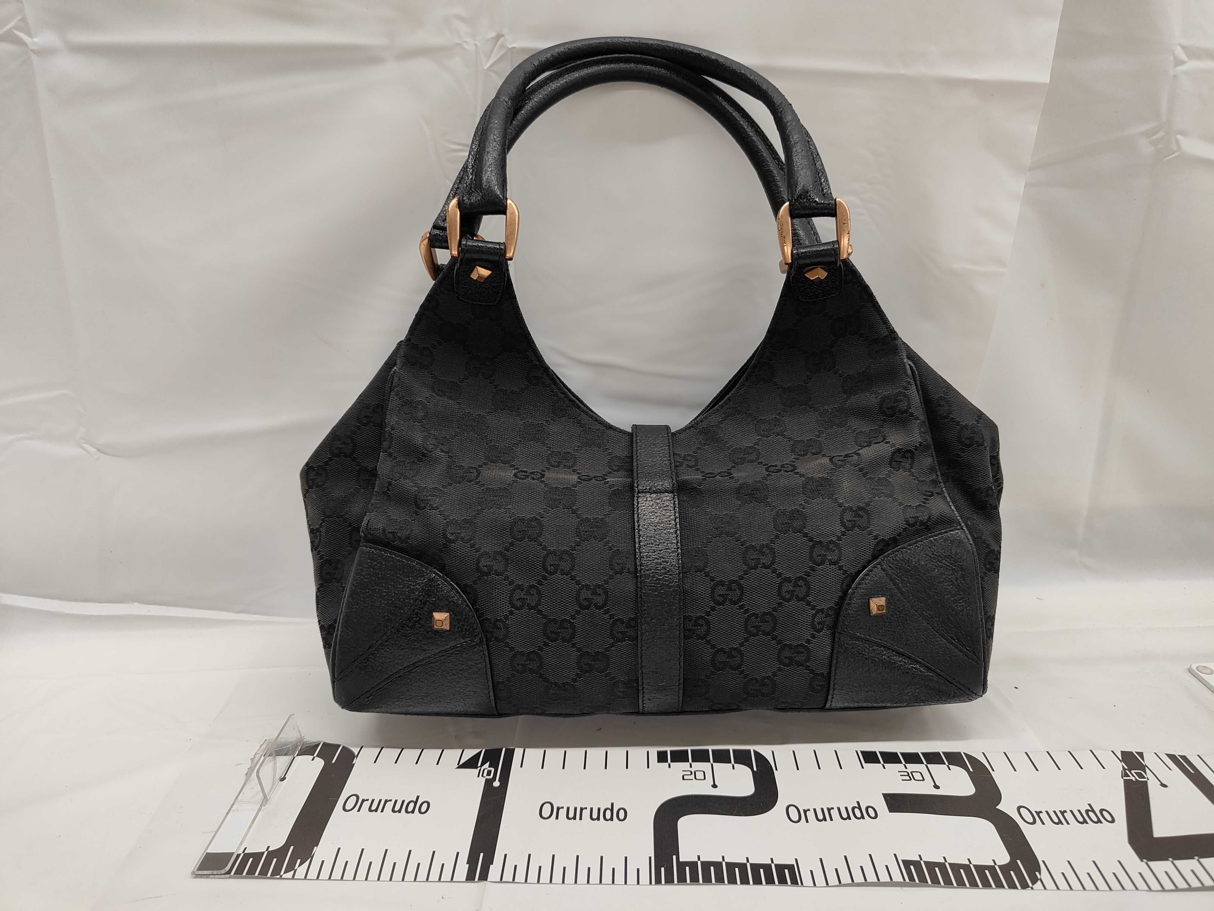 GG Canvas Nailhead Bardot Jackie Hobo Shoulder Bag (Handbag) — view 2