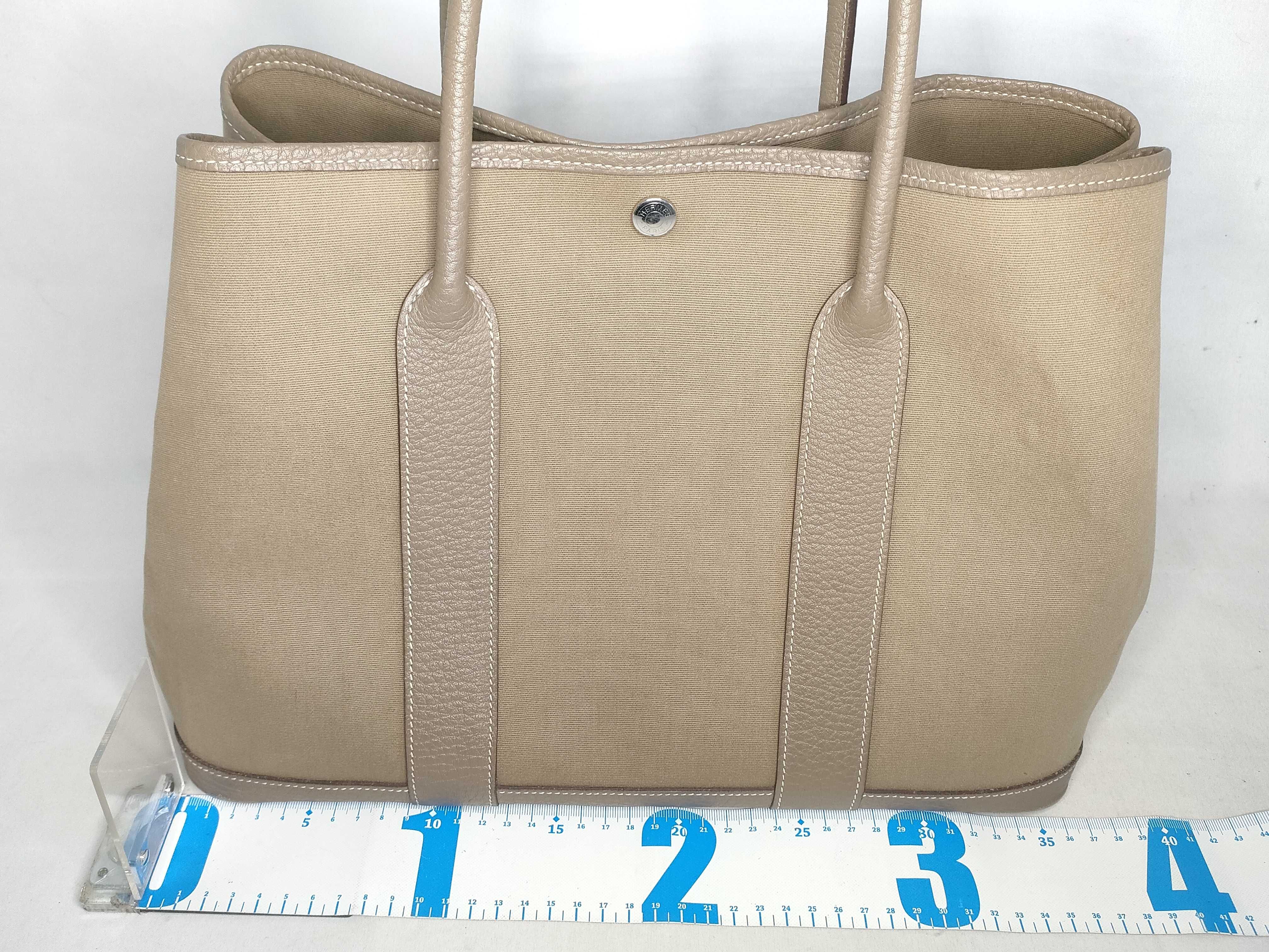 Garden Party PM Tote Bag, Canvas, P Stamp, Tote Bag — view 2