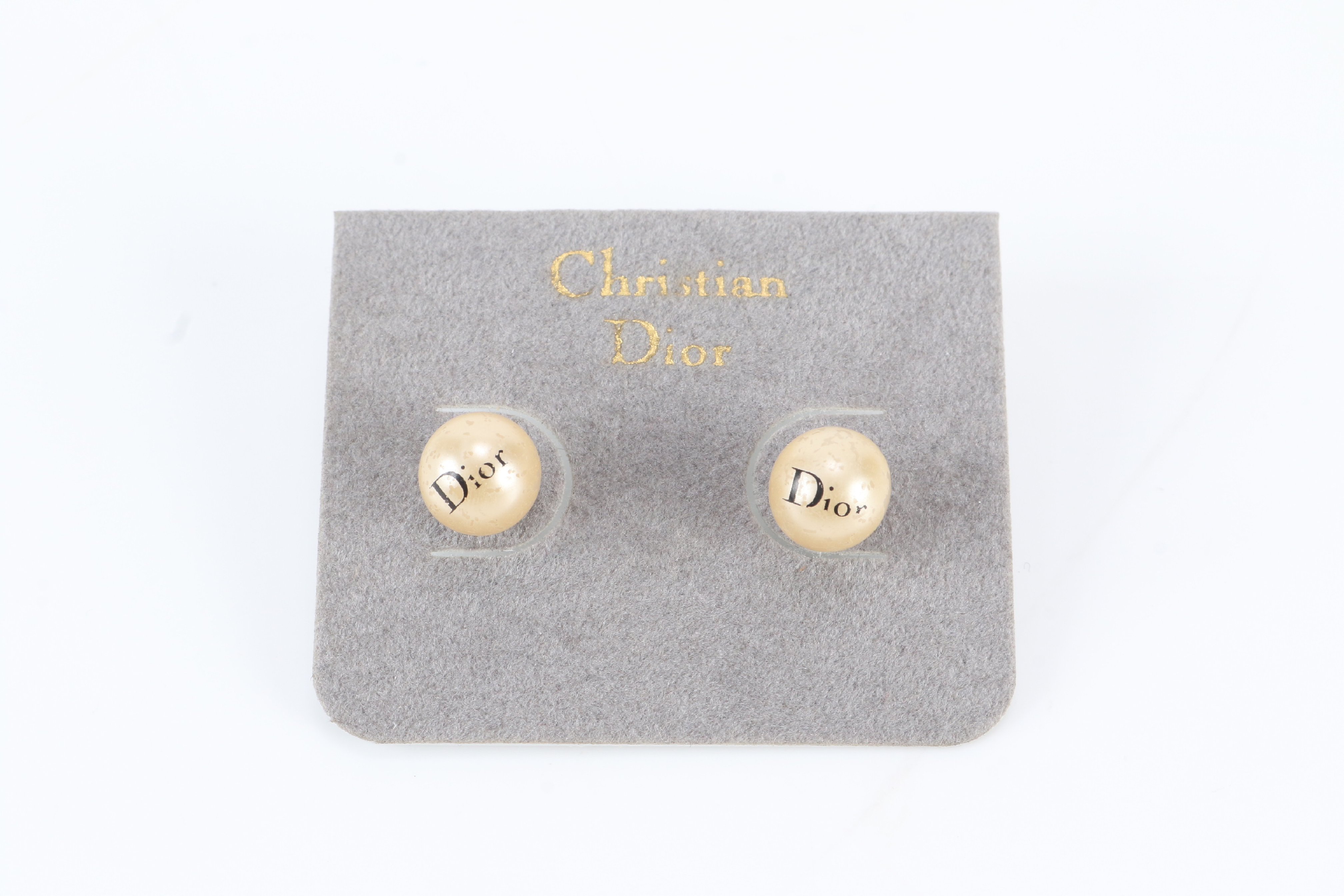 logo pearl earrings — view 2