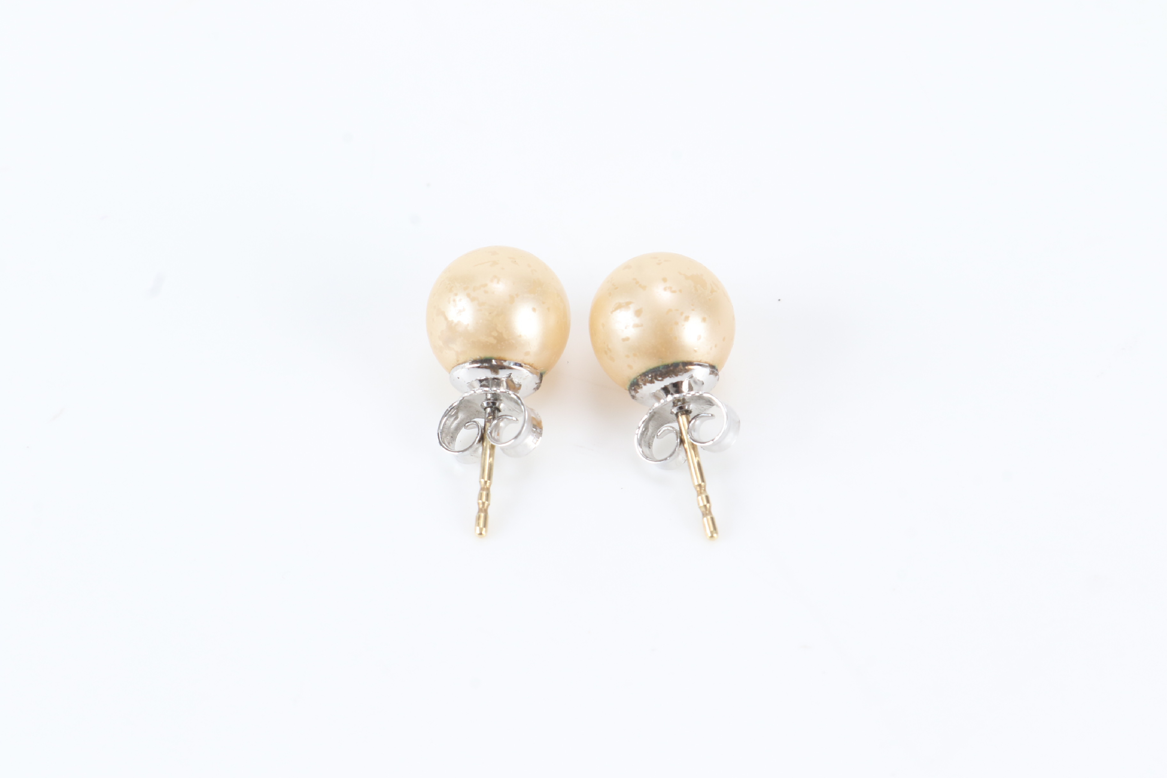 logo pearl earrings — view 3