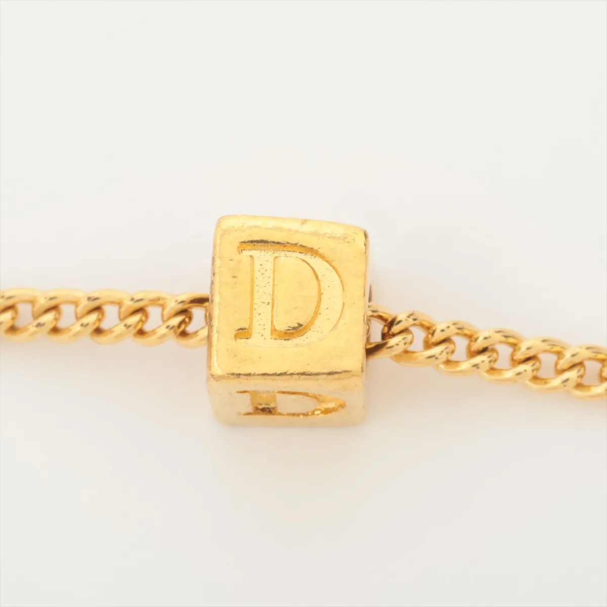 CD Logo Bracelet GP x Rhinestone Gold — view 5
