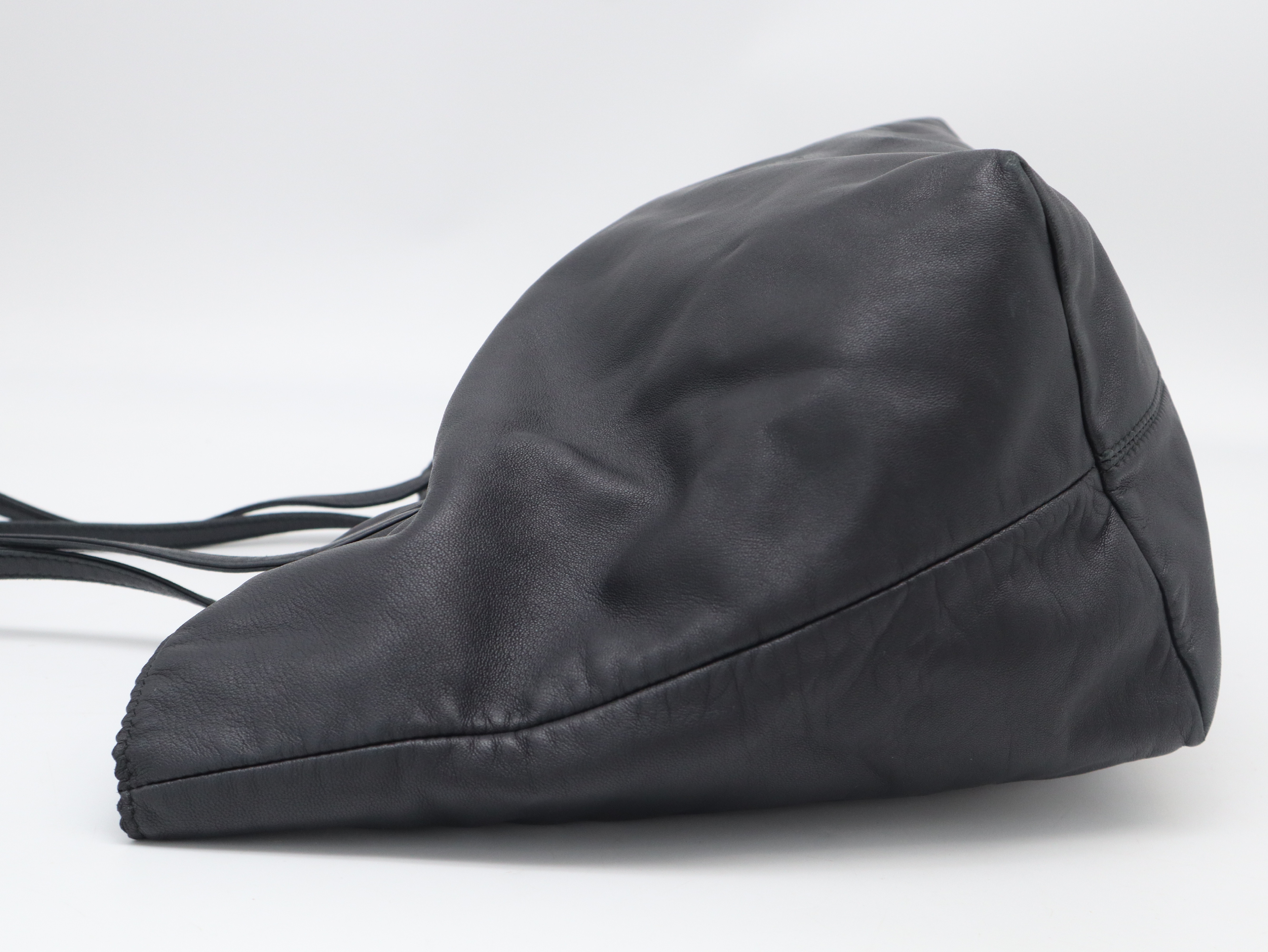 Leather Tote Bag Anagram Black Tote Bag — view 3