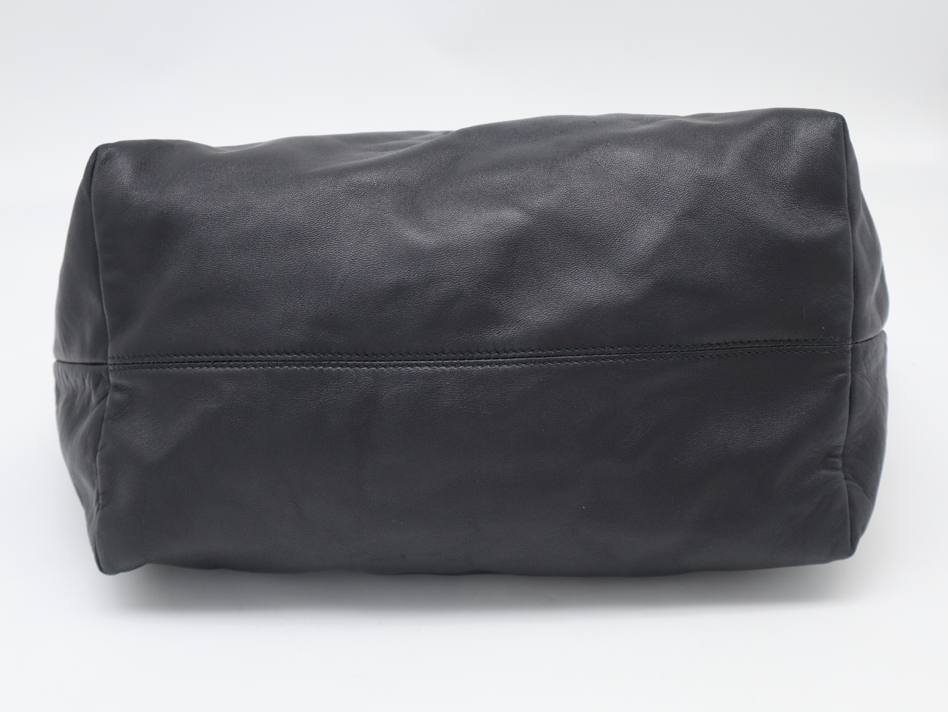Leather Tote Bag Anagram Black Tote Bag — view 5