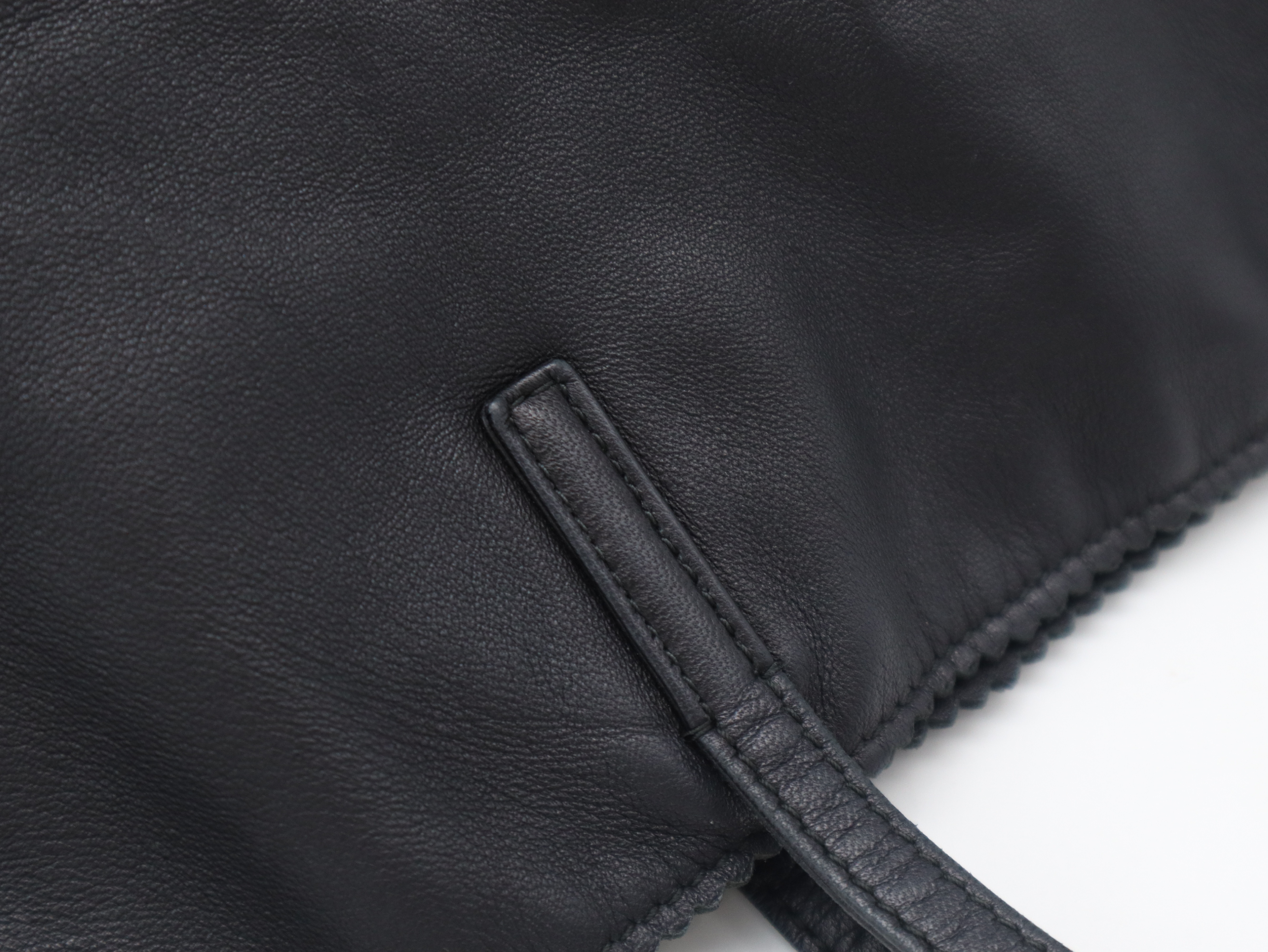 Leather Tote Bag Anagram Black Tote Bag — view 7