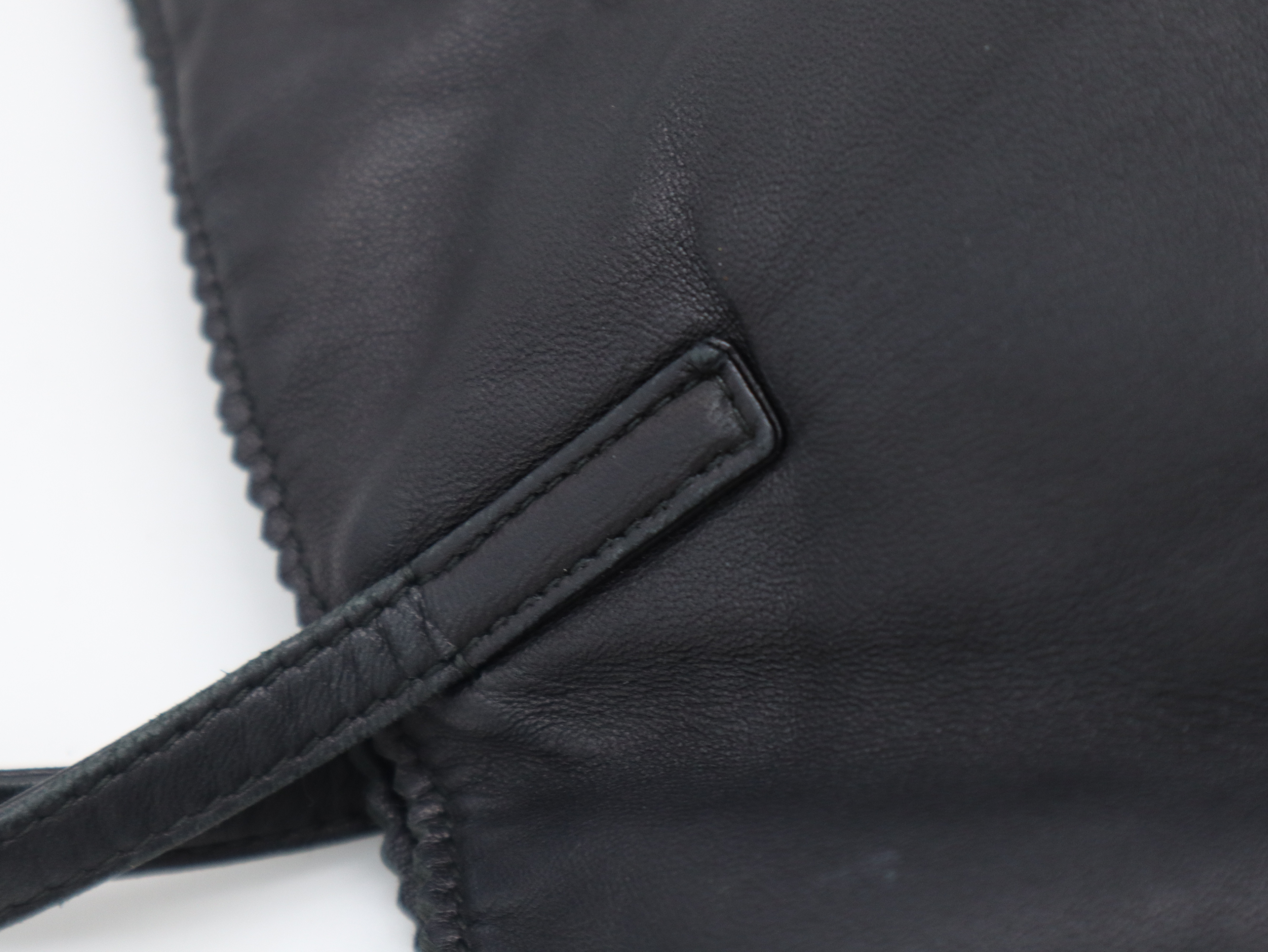 Leather Tote Bag Anagram Black Tote Bag — view 8