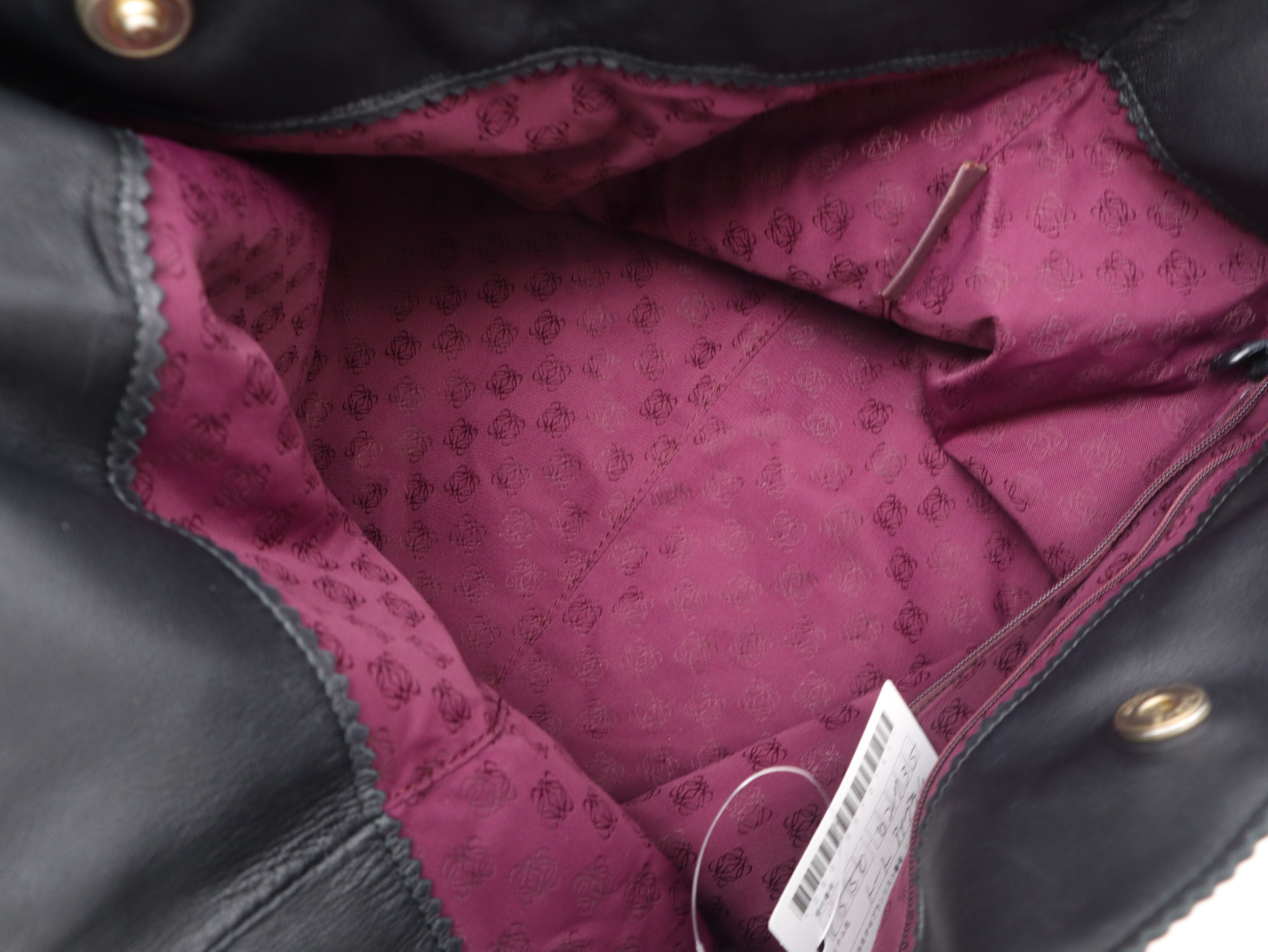 Leather Tote Bag Anagram Black Tote Bag — view 10
