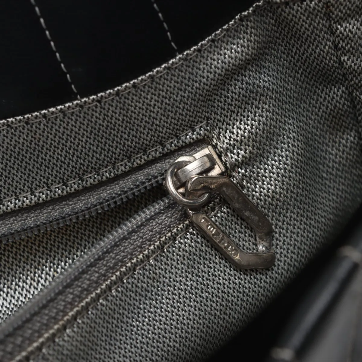 New Mademoiselle Lambskin x Vinyl Chain Tote Bag Black Silver Hardware 10174606 No. 10 — view 13
