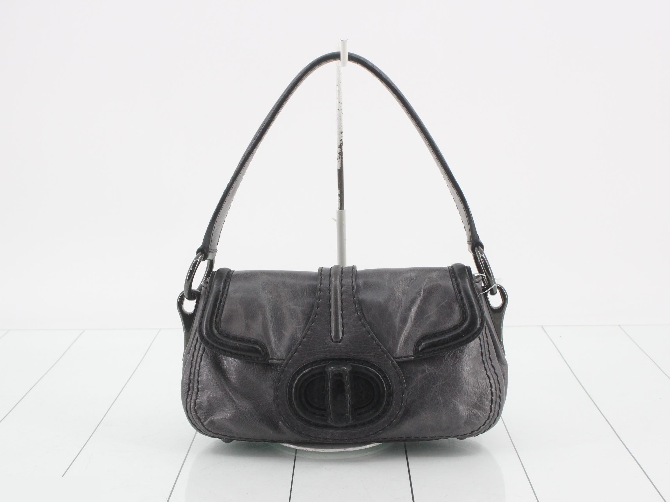 Turnlock Triangle Logo One-Shoulder Bag Leather