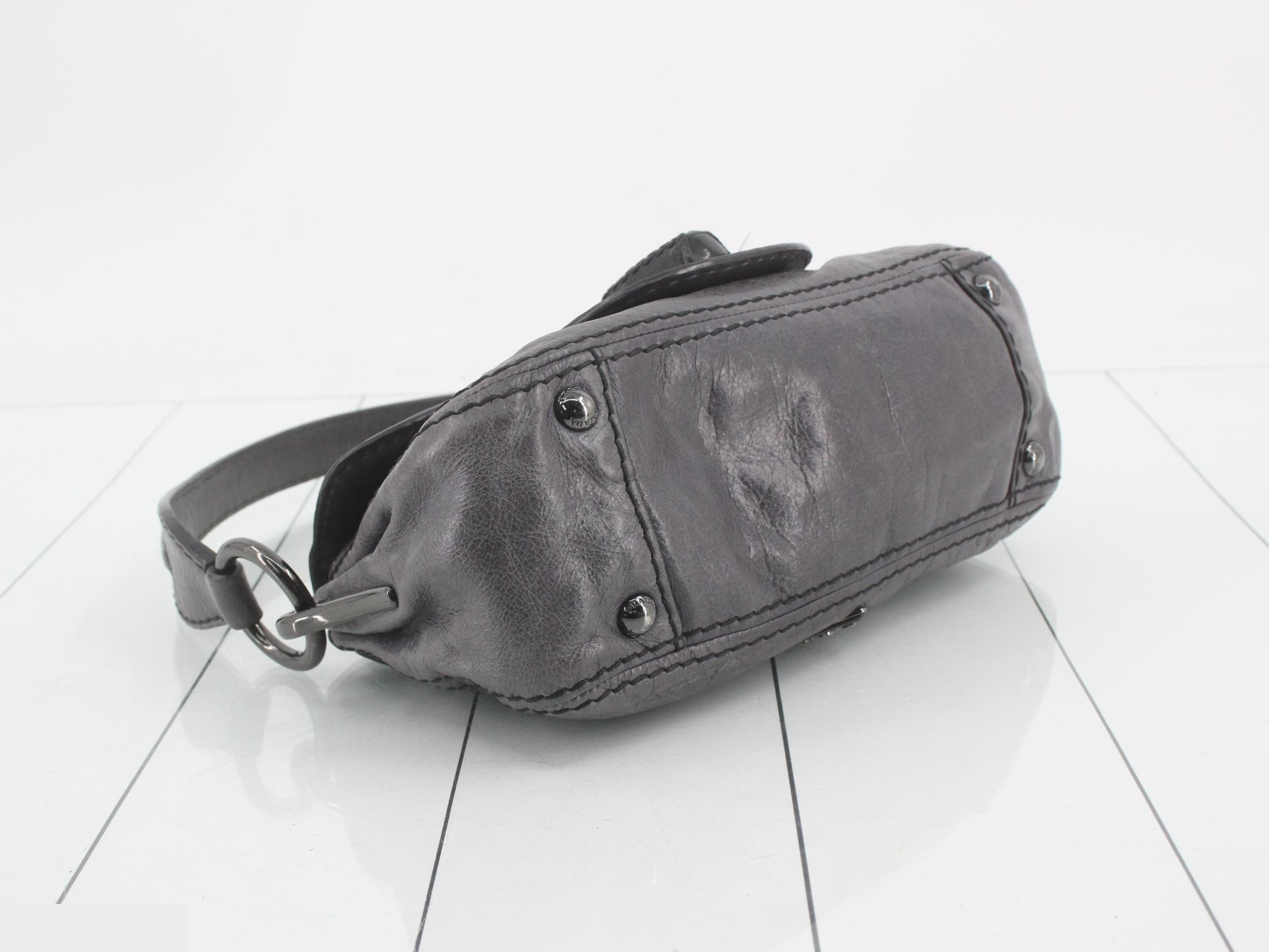 Turnlock Triangle Logo One-Shoulder Bag Leather — view 5