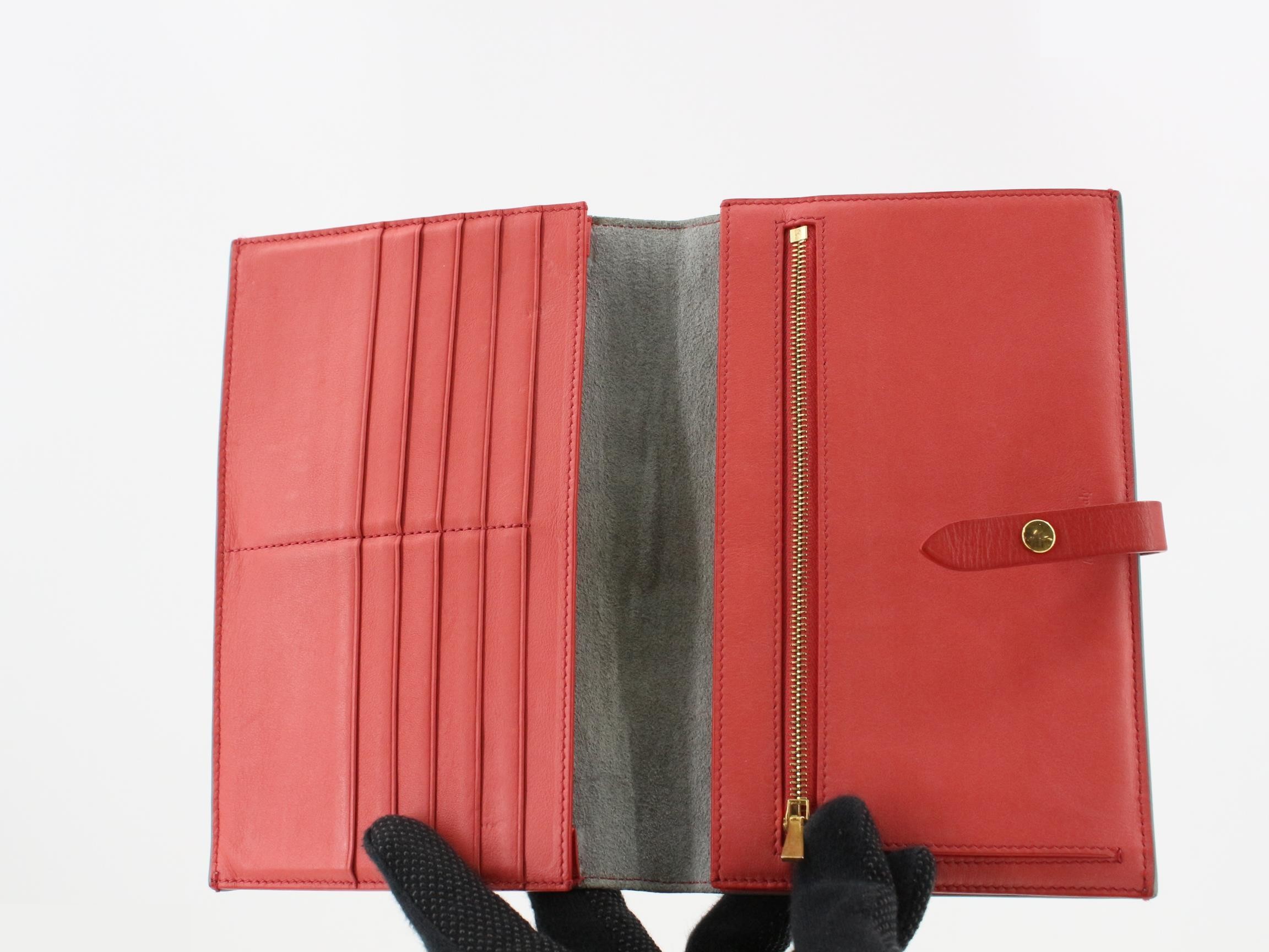 Leather Strap Large Multifunction Bi-fold Long Wallet — view 4