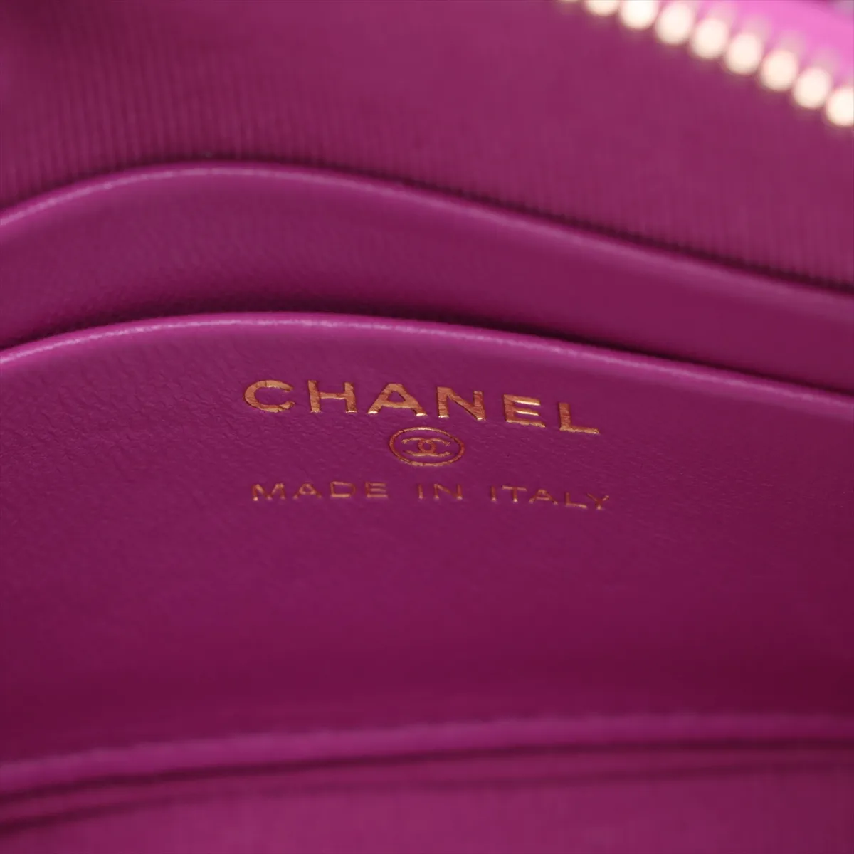 Matelasse Tweed Chain Shoulder Bag Purple Gold Hardware A0UAHN14 Random Serial Year's Gift — view 7