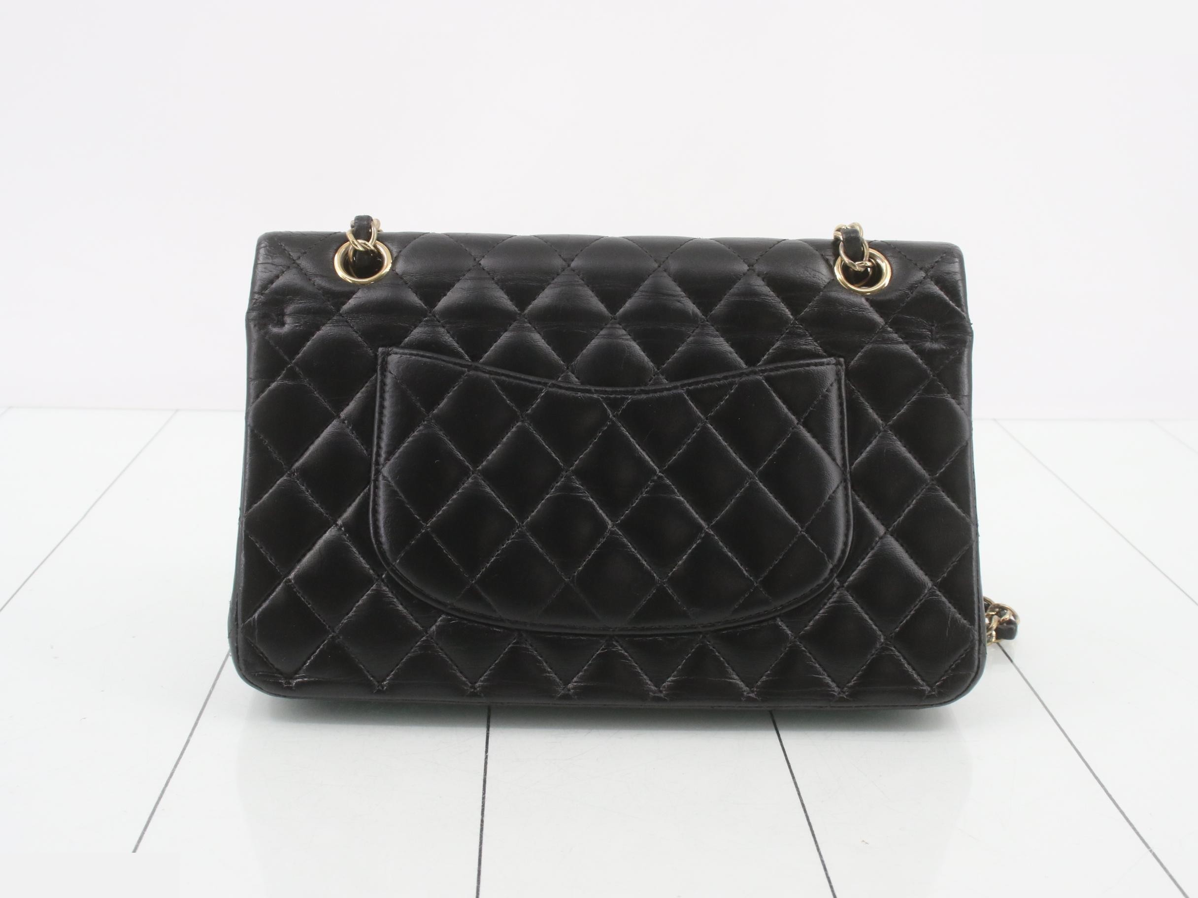 Lambskin Double Flap 25 Shoulder Bag Seal — view 2