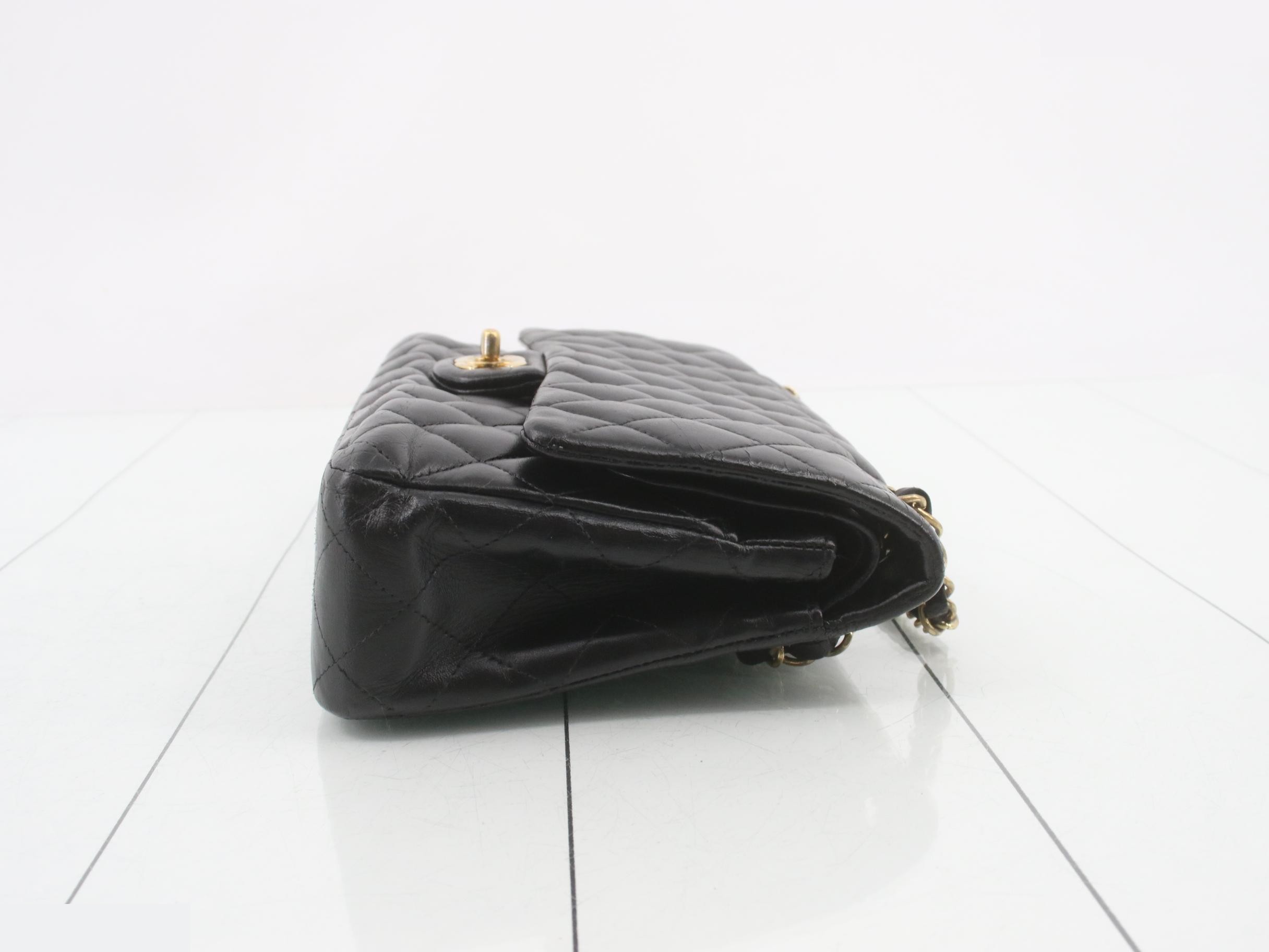 Lambskin Double Flap 25 Shoulder Bag Seal — view 3